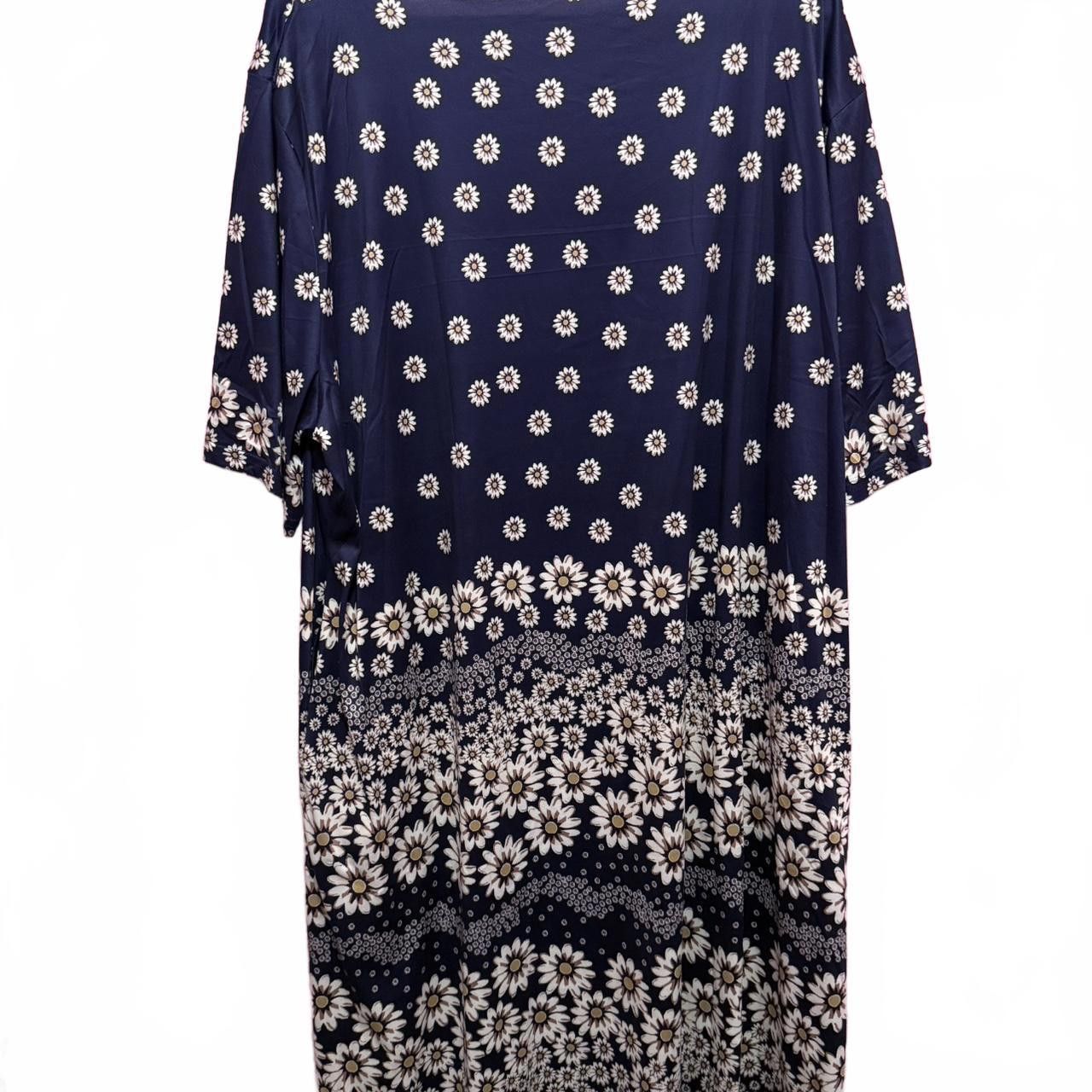 Designer Women's Floral Print Maxi Dress with Pockets Size 4XL / US 24-26 - 5 Thumbnail