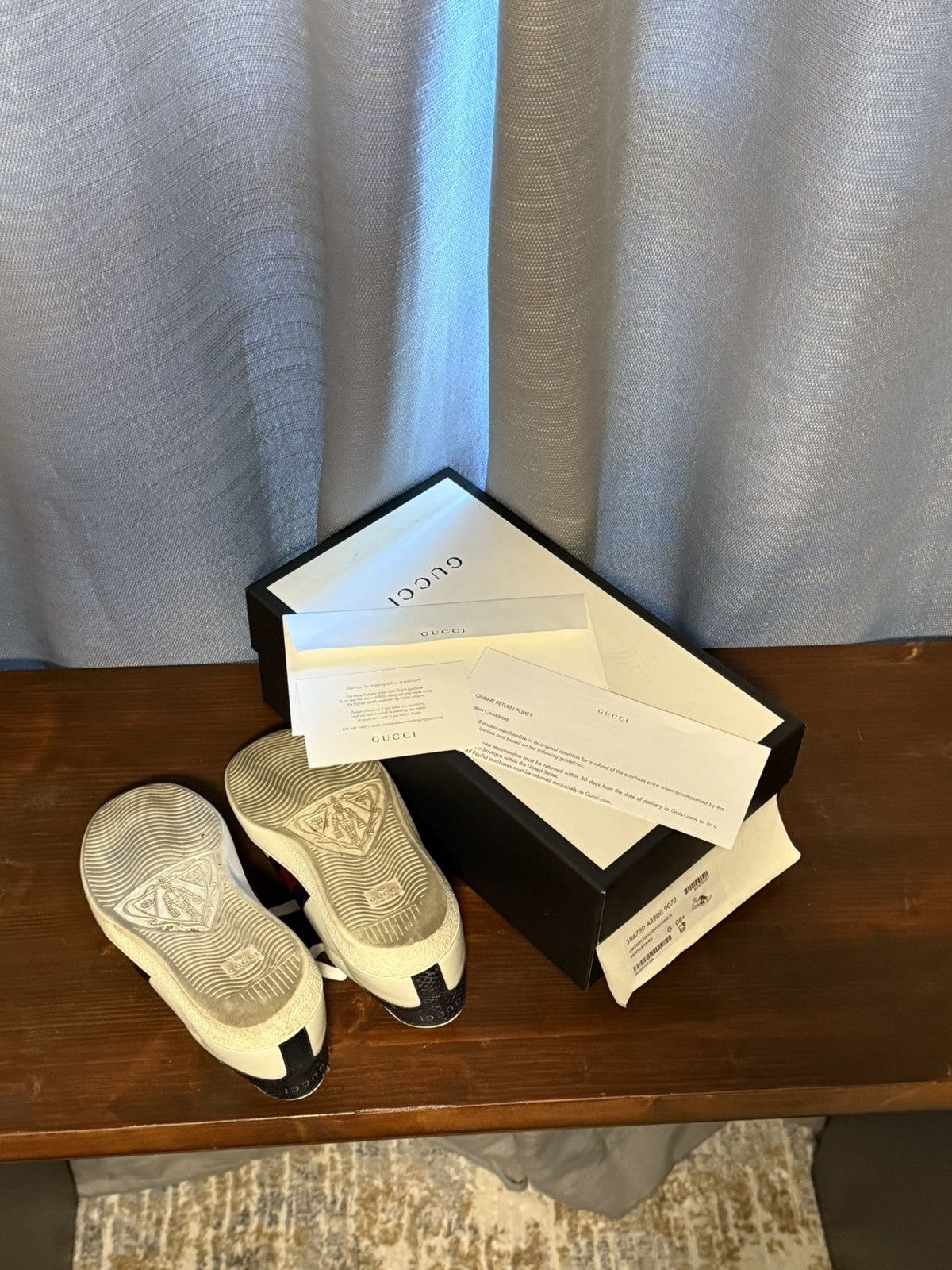 Gucci Gucci Ace Leather Sneaker - White Size US 10 / EU 43 - 5 Thumbnail