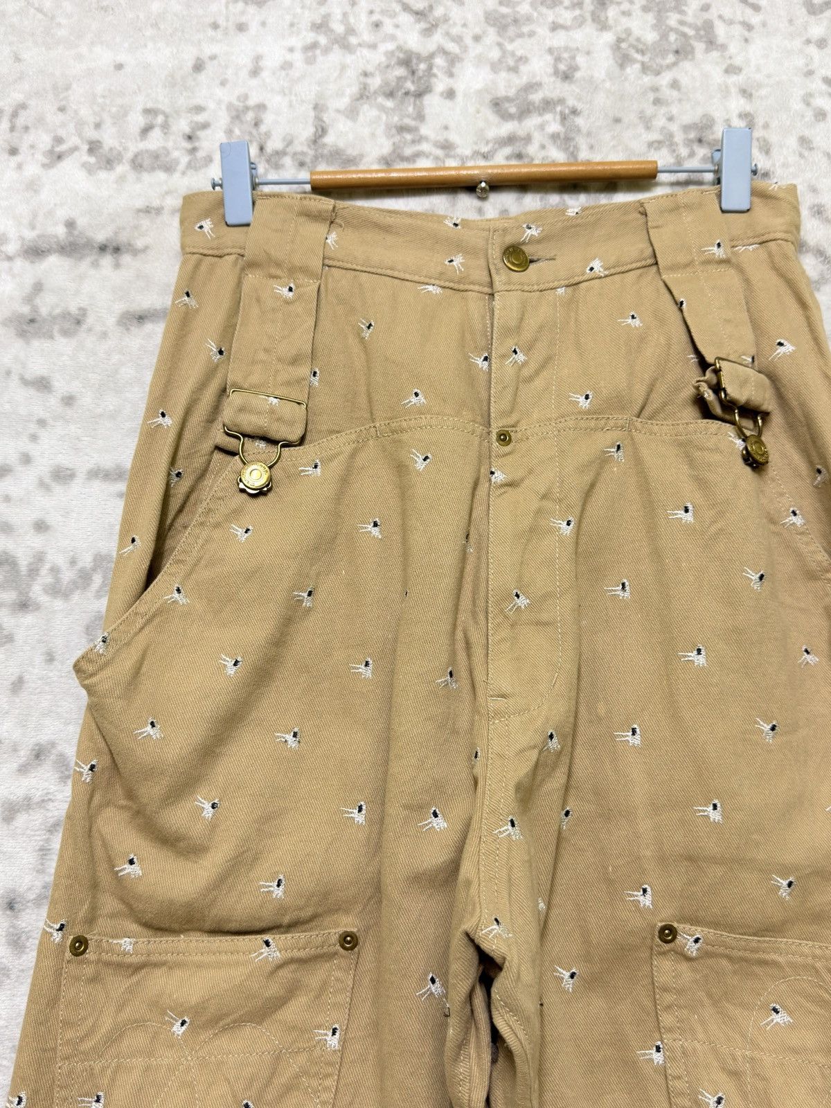 Issey Miyake Vintage Mercibeaucoup Embroidered Drop Crotch Pants Size US 27 - 4 Thumbnail