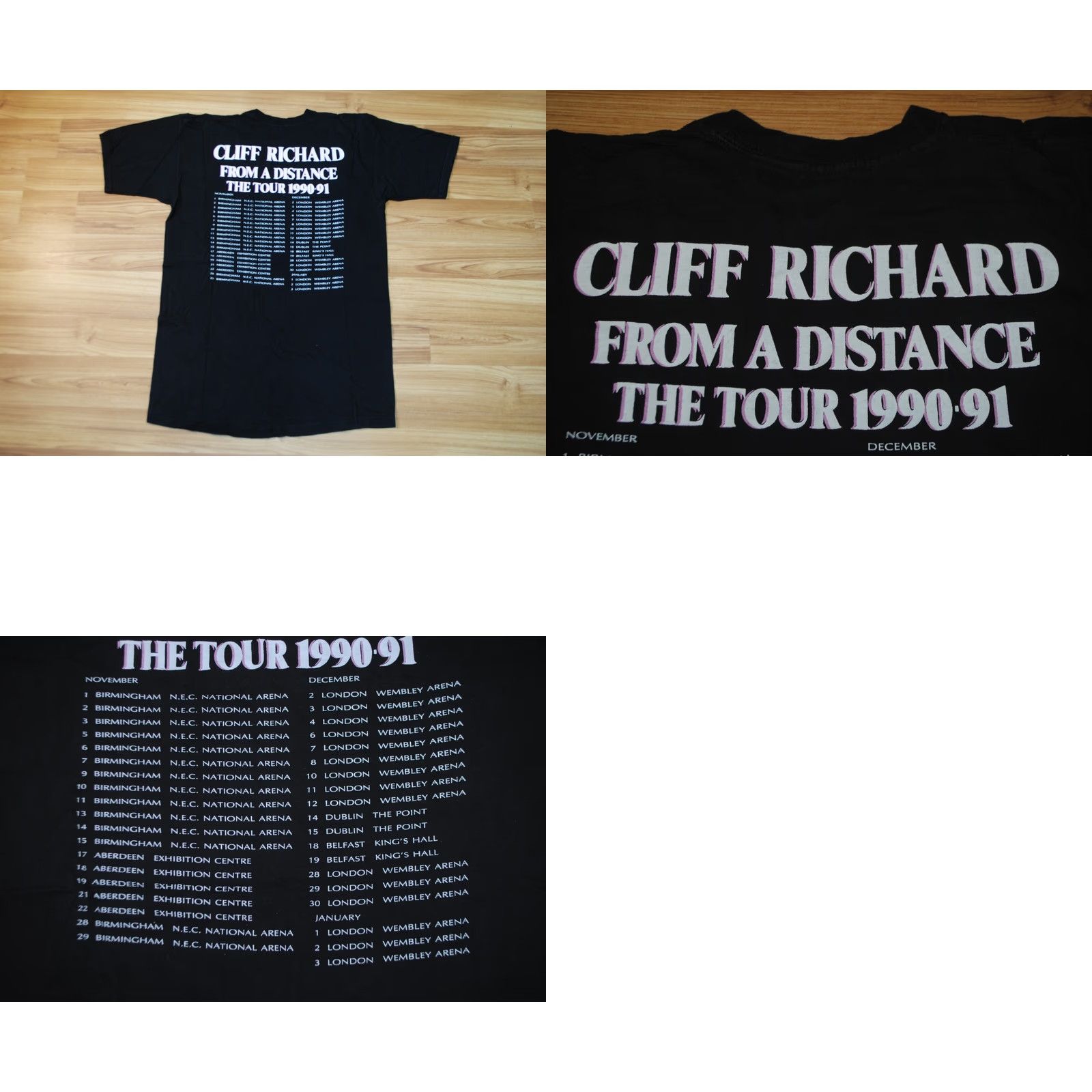Vintage VINTAGE CLIFF RICHARD FROM THE DISTANCE THE TOUR 1990-1991 T-SHIRT MENS XL VINTAGE Size US L / EU 52-54 / 3 - 8 Thumbnail