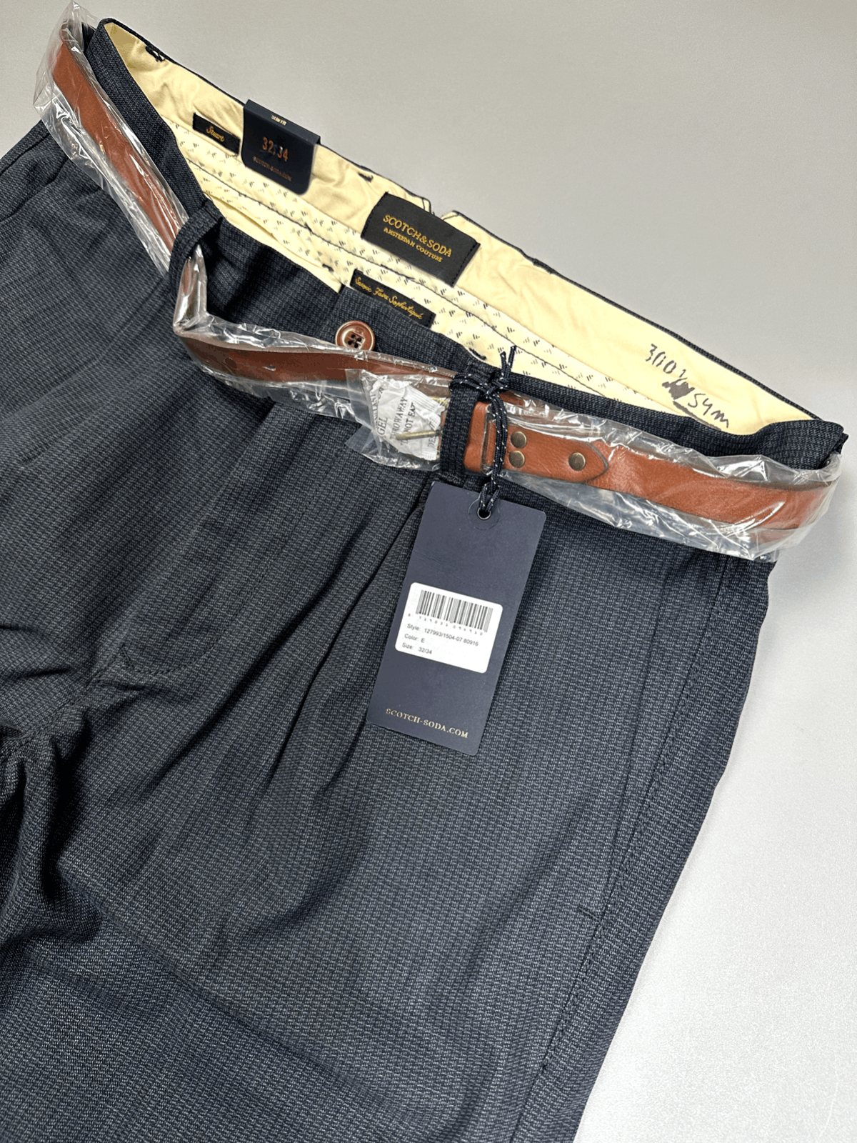 Scotch & Soda Straigh Fit dark gray Scotch&Soda Medium + leather belt Size US 32 / EU 48 - 4 Thumbnail