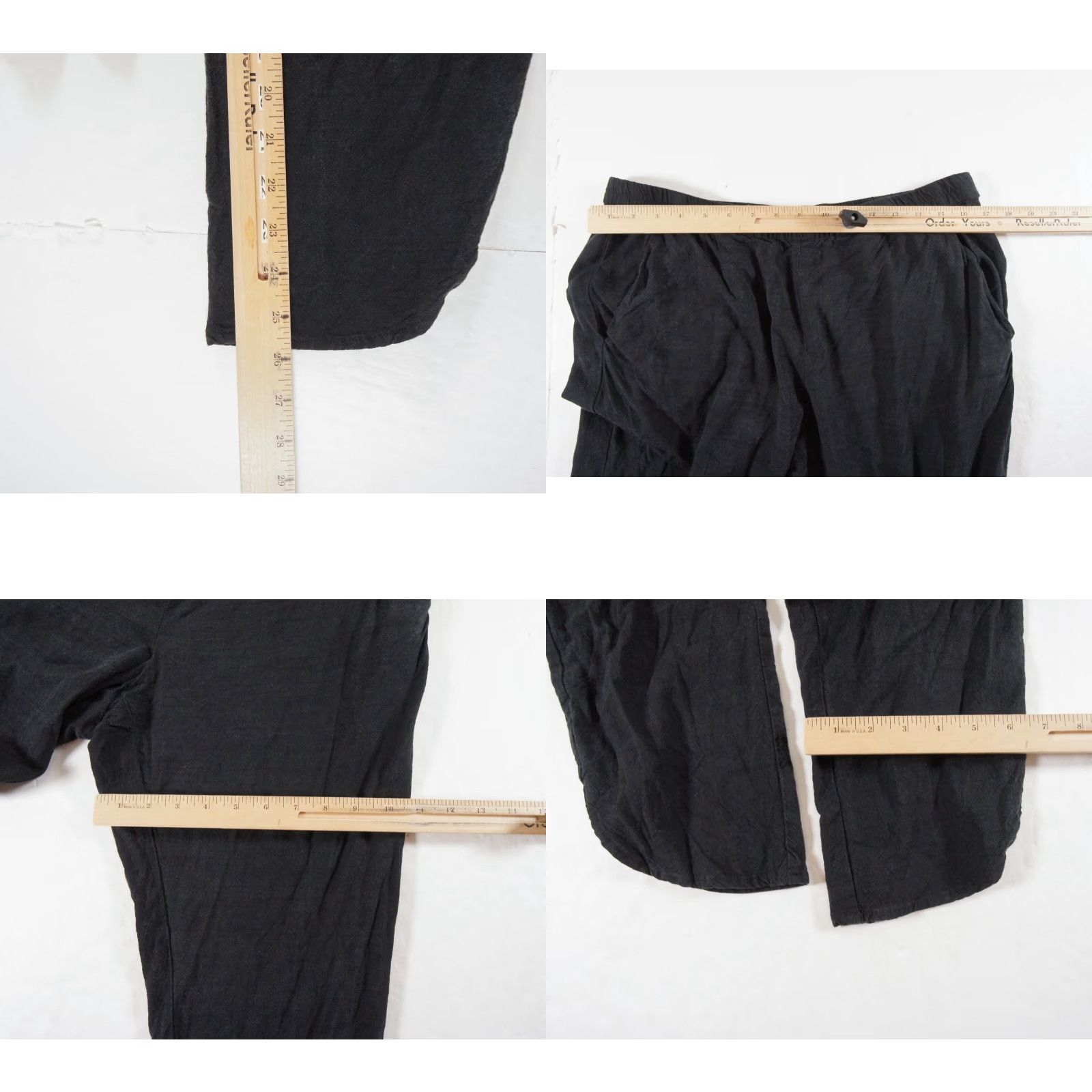 Marine Layer Marine Layer Women's Pants Large Black Lightweight Tencel Stretch Casual Ankle Size 36" / US 14 / IT 50 - 8 Thumbnail