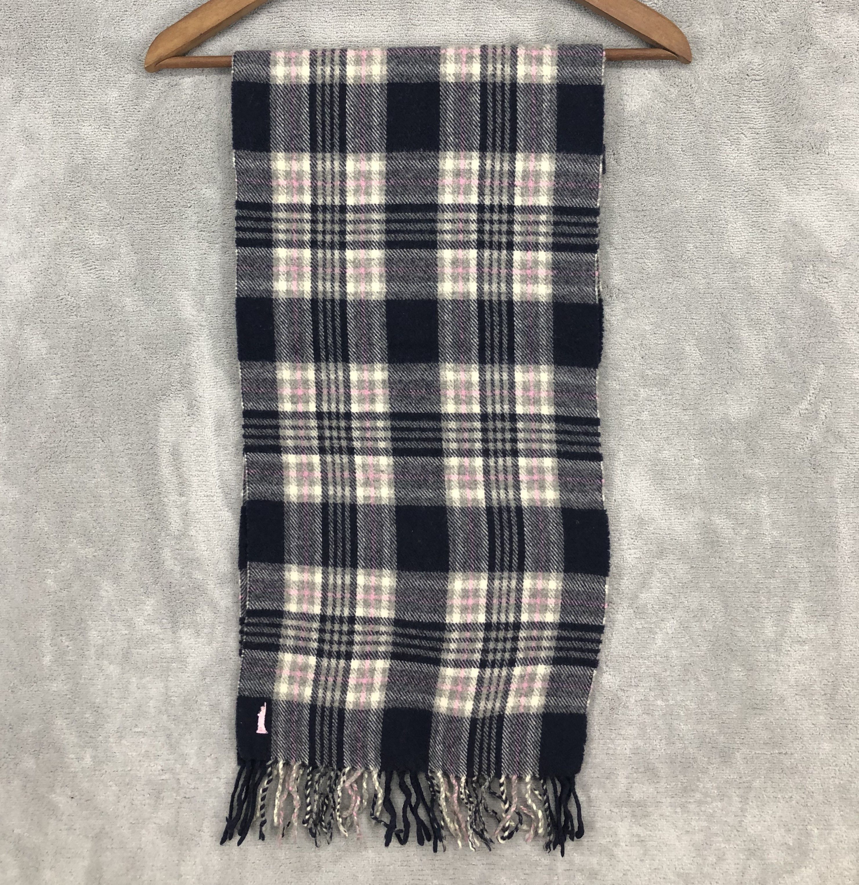 image of East Boy Checkered Scarf Muffler Neck Scarf in Blue, Men's