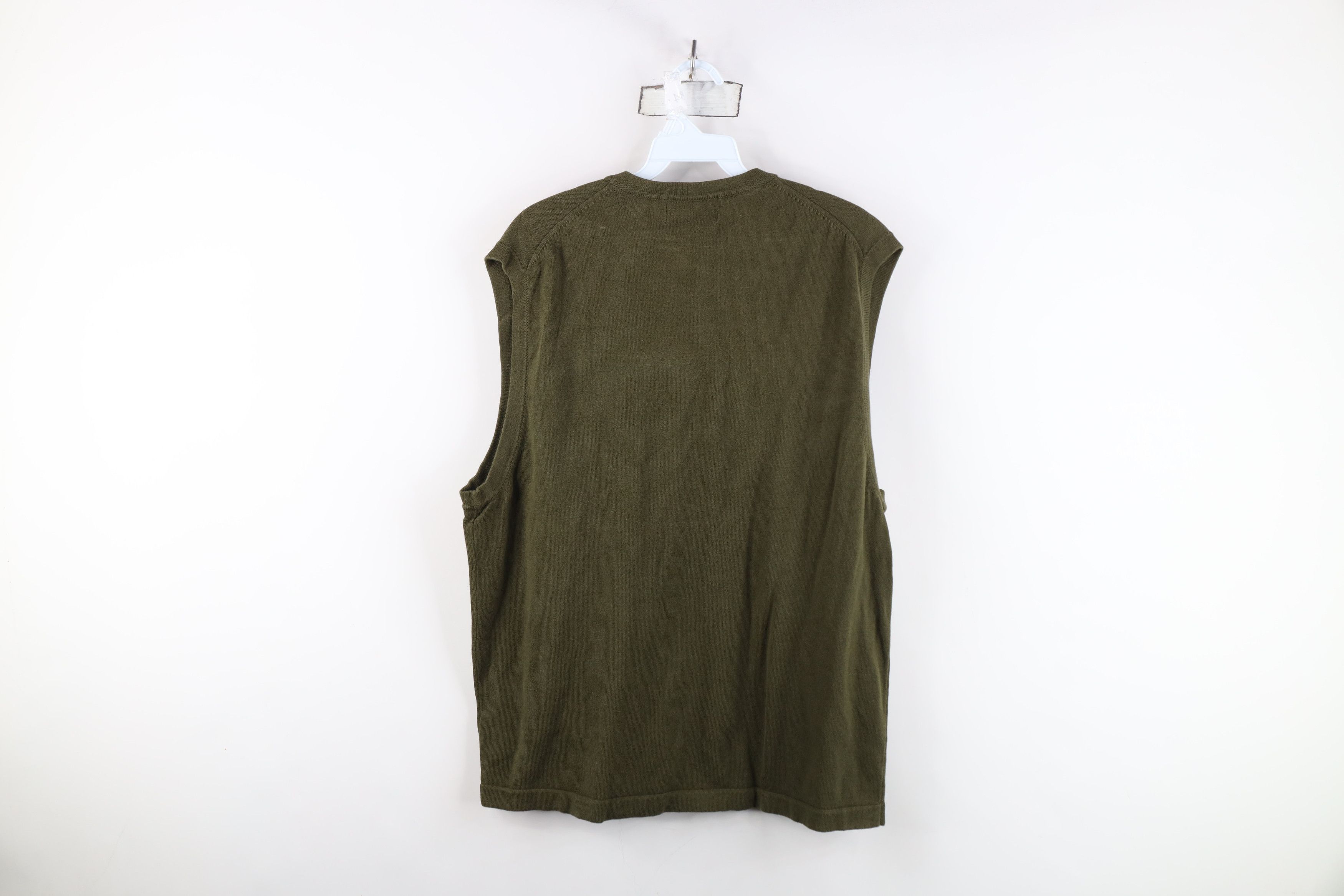 Eddie Bauer Vintage 90s Eddie Bauer Knit V-Neck Sweater Vest Olive Size US XL / EU 56 / 4 - 9 Thumbnail