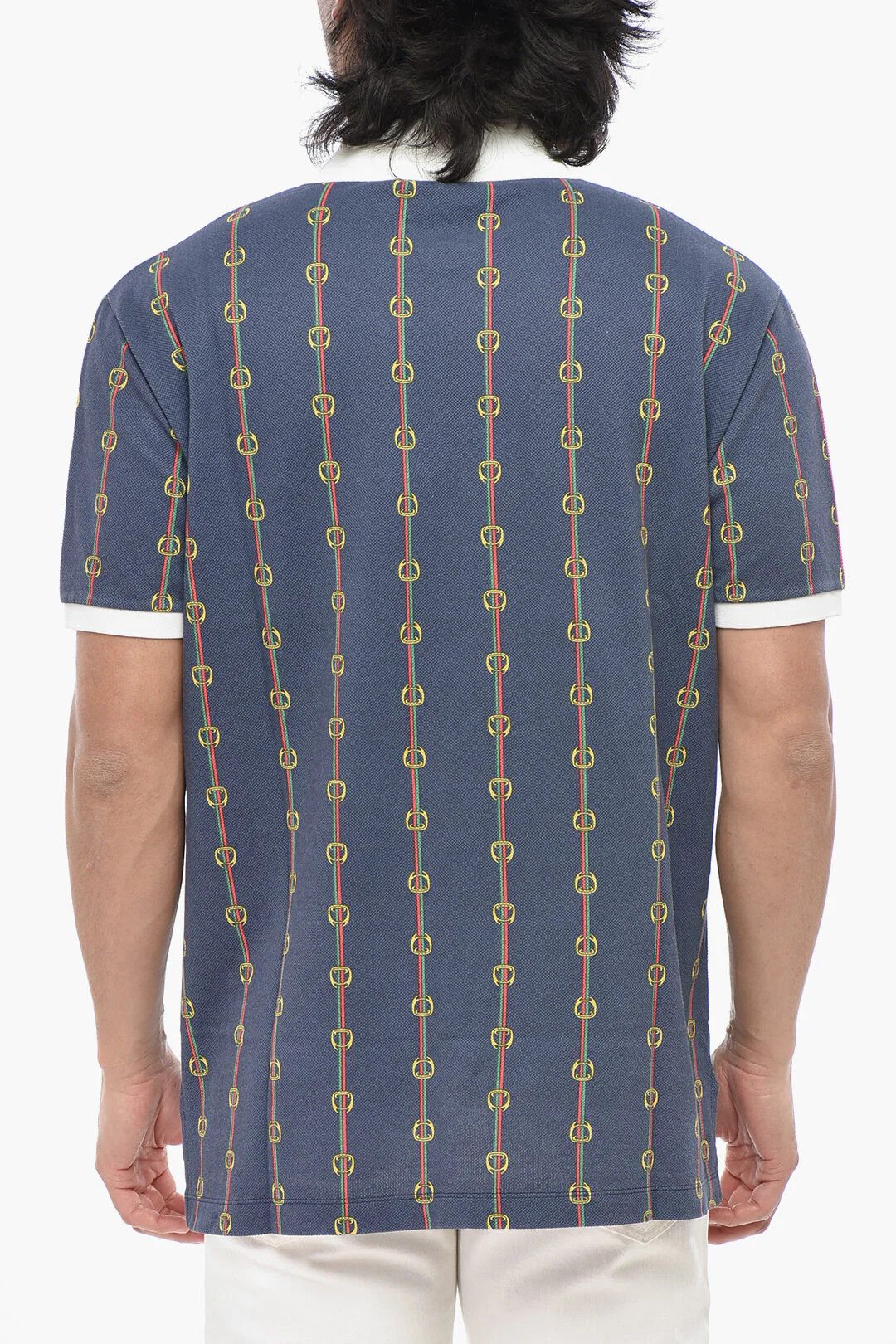 Gucci og1mm0426 Two-Button Polo Shirt in Blue Size US S / EU 44-46 / 1 - 2 Thumbnail