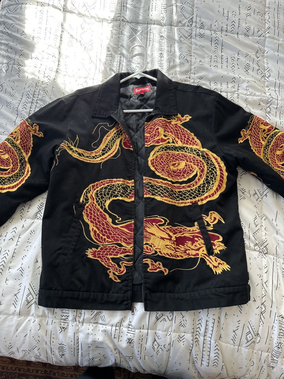 Supreme Supreme FW18 Dragon Work Jacket Red | Grailed