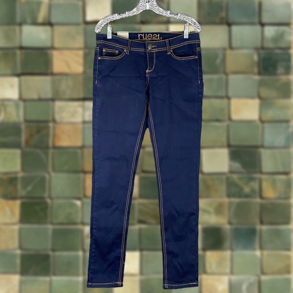 Vintage Rue 21 Jeans Women 9/10 Blue Skinny Low Rise Regular Size 30" / US 8 / IT 44 - 1 Thumbnail