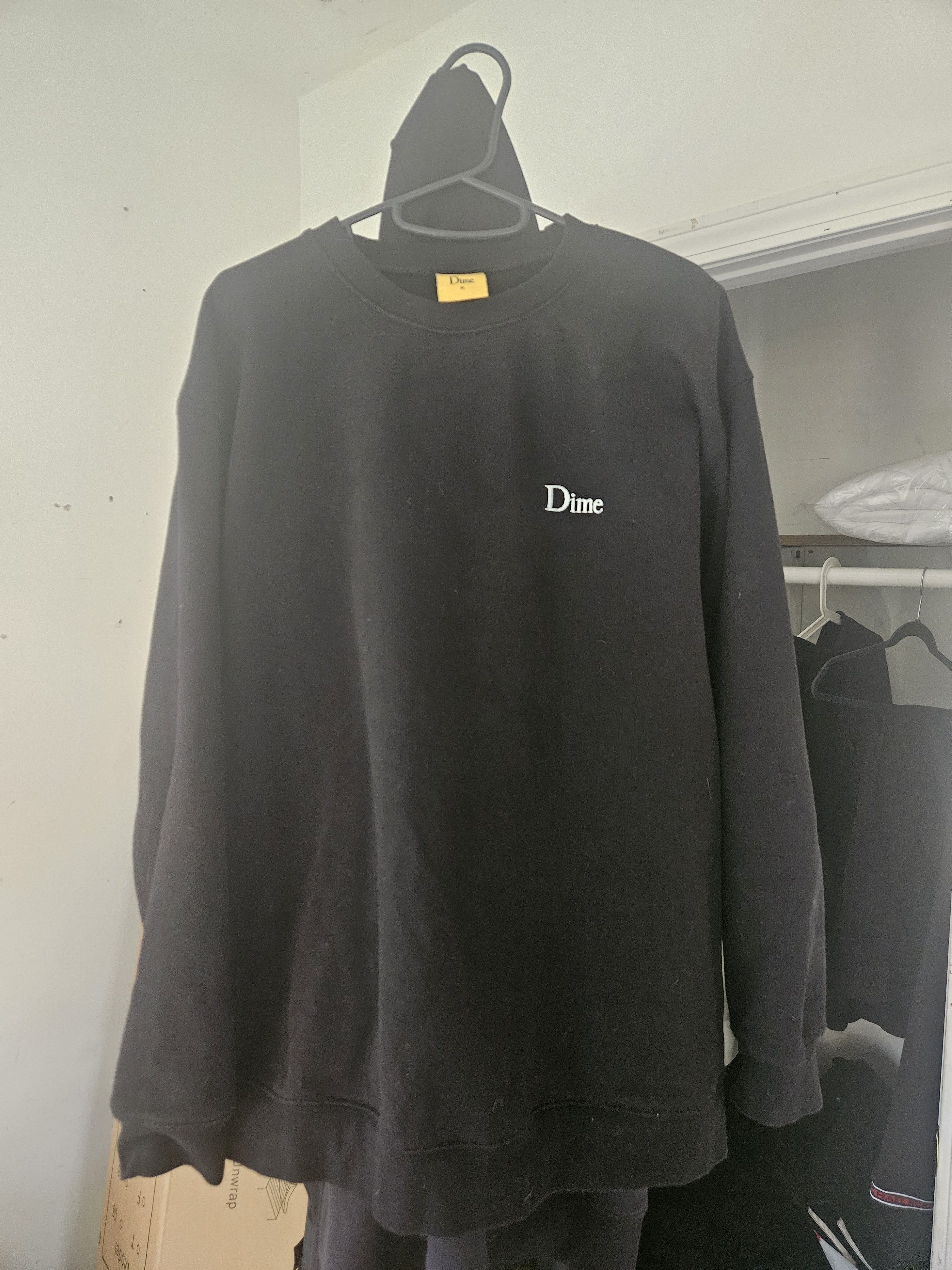 Dime Dime crewneck logo sweatshirt black xl Size US XL / EU 56 / 4 - 1 Thumbnail