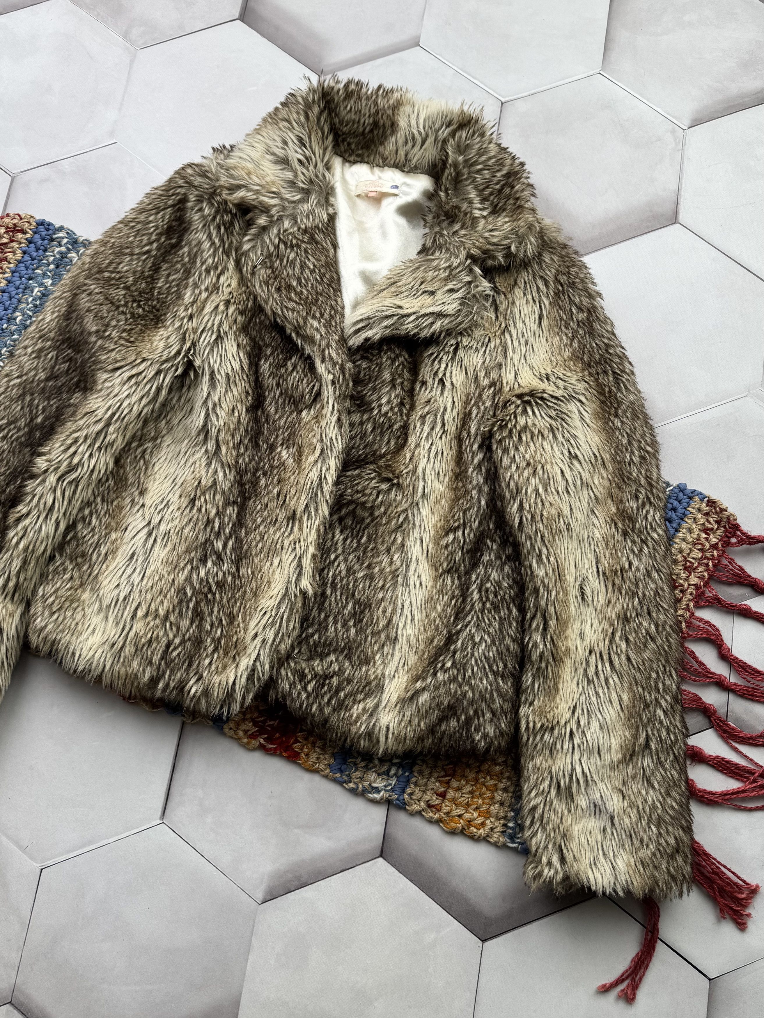Vintage Vintage Faux Fur Cropped Jacket (E4) Size S / US 4 / IT 40 - 3 Thumbnail