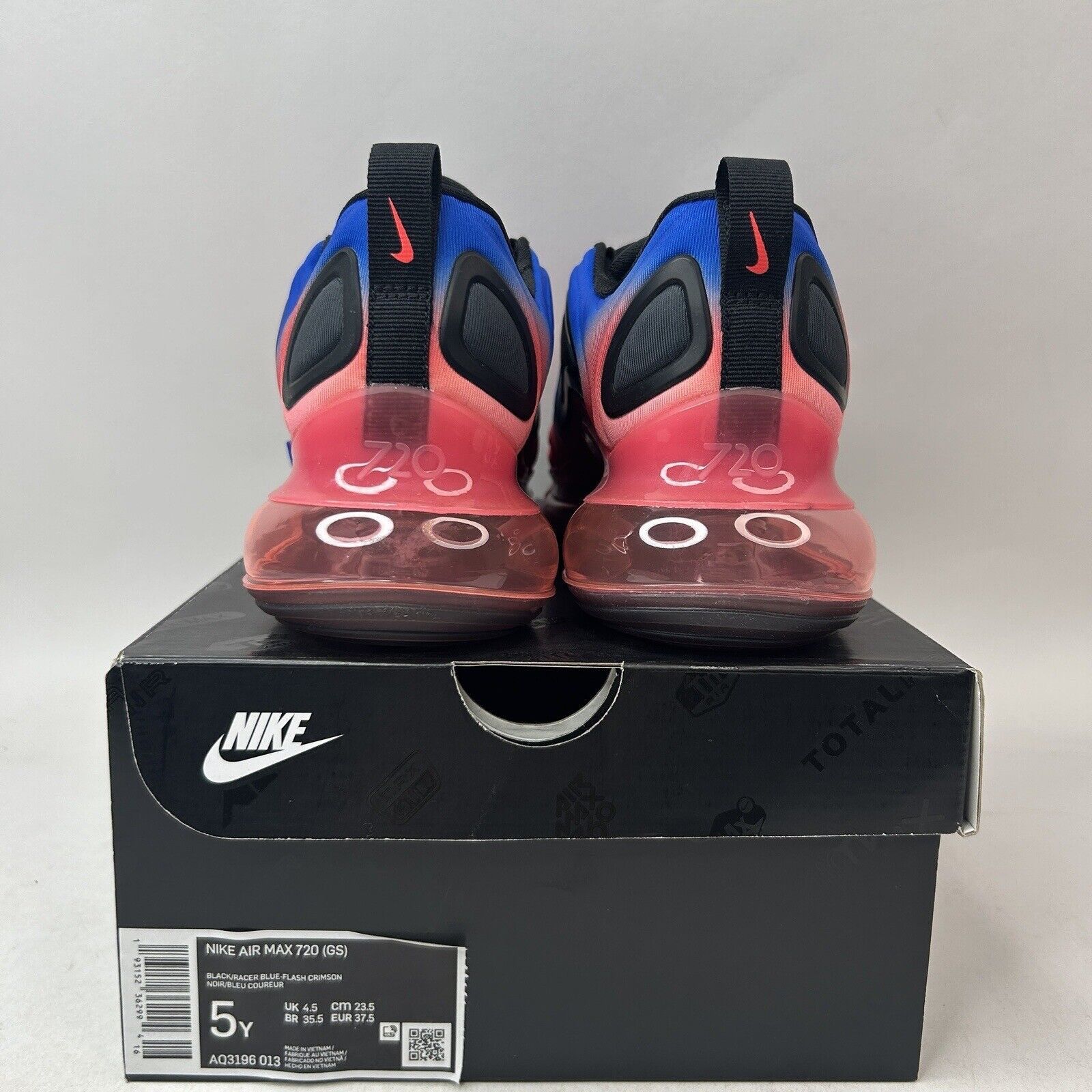 Nike Nike Air Max 720 GS “Racer Blue Crimson Red” 2024 Size US 6.5 / IT 36.5 - 3 Thumbnail