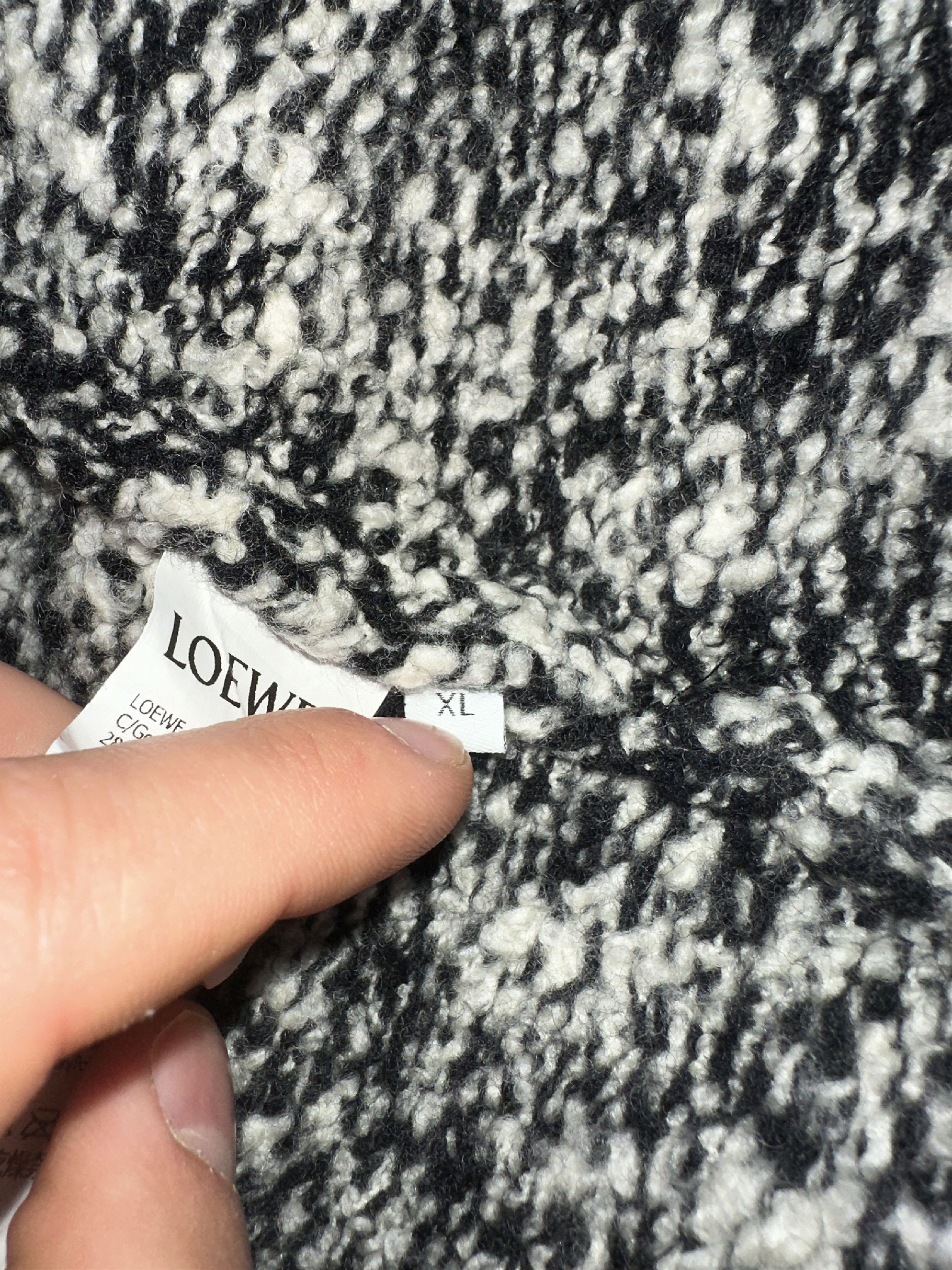 Loewe Loewe Wool Cardigan XL Blue Logo Back Knit Dropped Shoulder Size US XL / EU 56 / 4 - 15 Thumbnail
