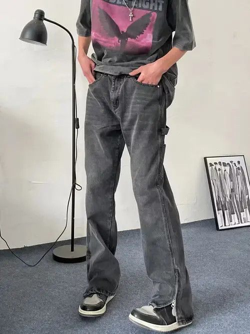 Designer × Vintage punk faded carpenter flared jeans Size US 32 / EU 48 - 4 Thumbnail