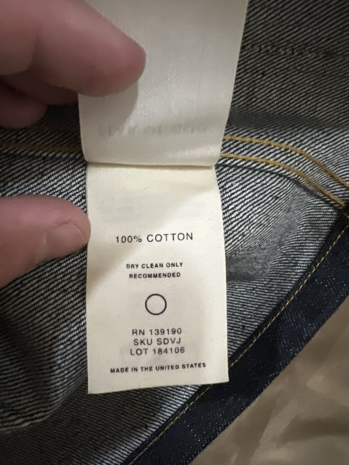 Fear of God Fear of God Raw Selvedge Denim Long Jacket Raw Indigo size S Size US S / EU 44-46 / 1 - 7 Thumbnail