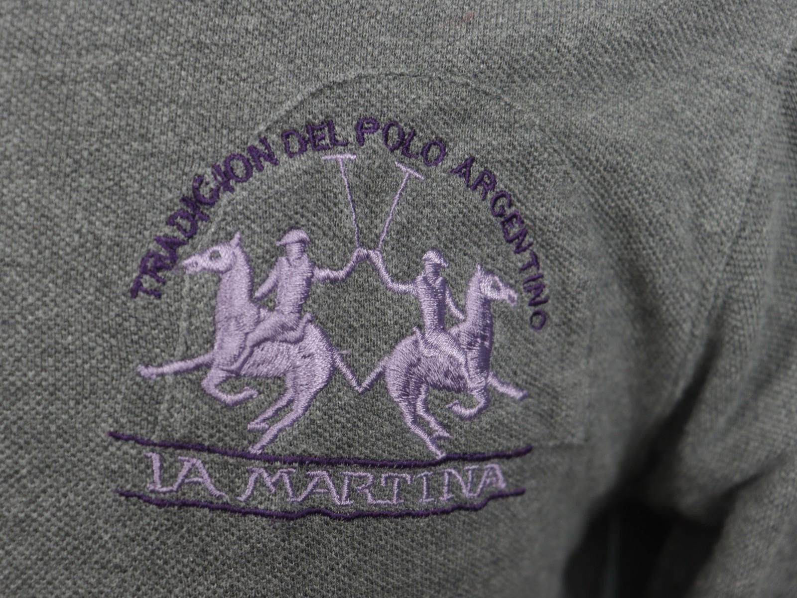 La Martina LA MARTINA Gray Cotton Collared Popover Polo Shirt Size L Size US L / EU 52-54 / 3 - 8 Thumbnail