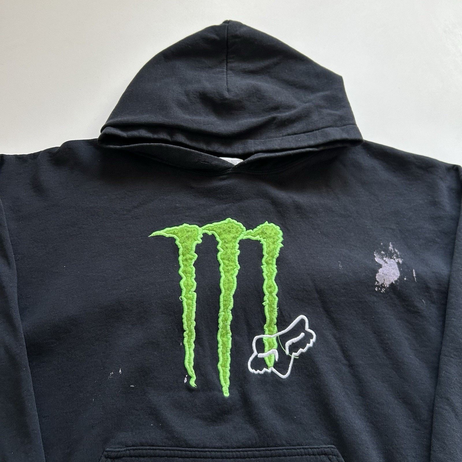 Fox Racing Vintage Y2K Fox Racing Monster Energy Hoodie XL Boxy Faded Size US XL / EU 56 / 4 - 2 Thumbnail