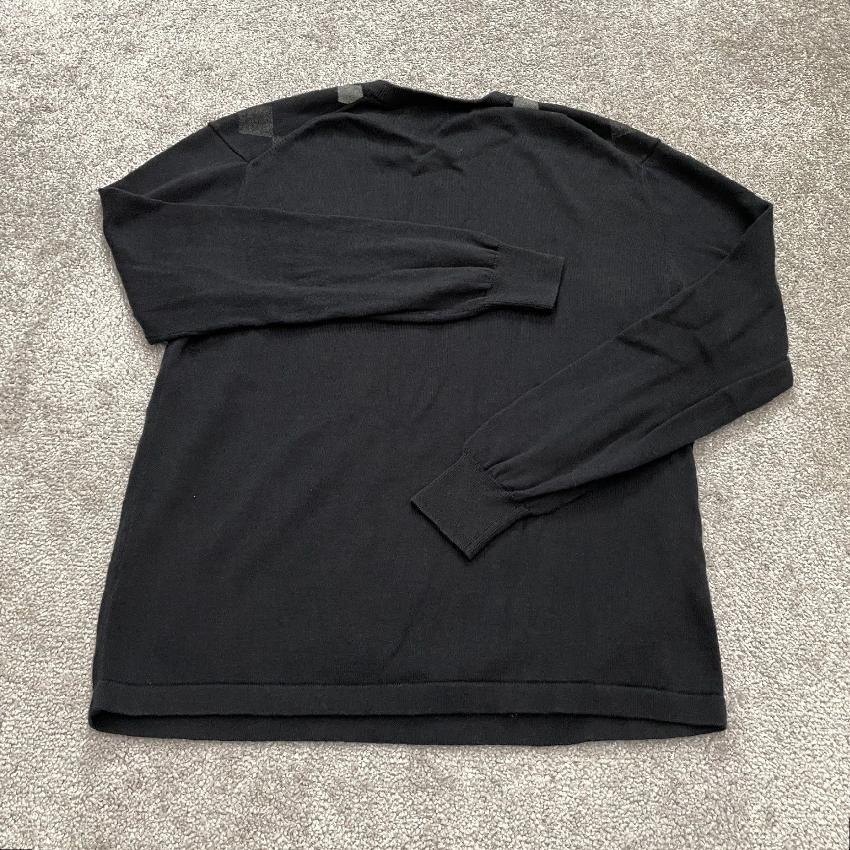 Perry Ellis Perry Ellis Sweater Mens Large Black Argyle/Diamond Knit V-Neck Pullover Size US L / EU 52-54 / 3 - 2 Thumbnail