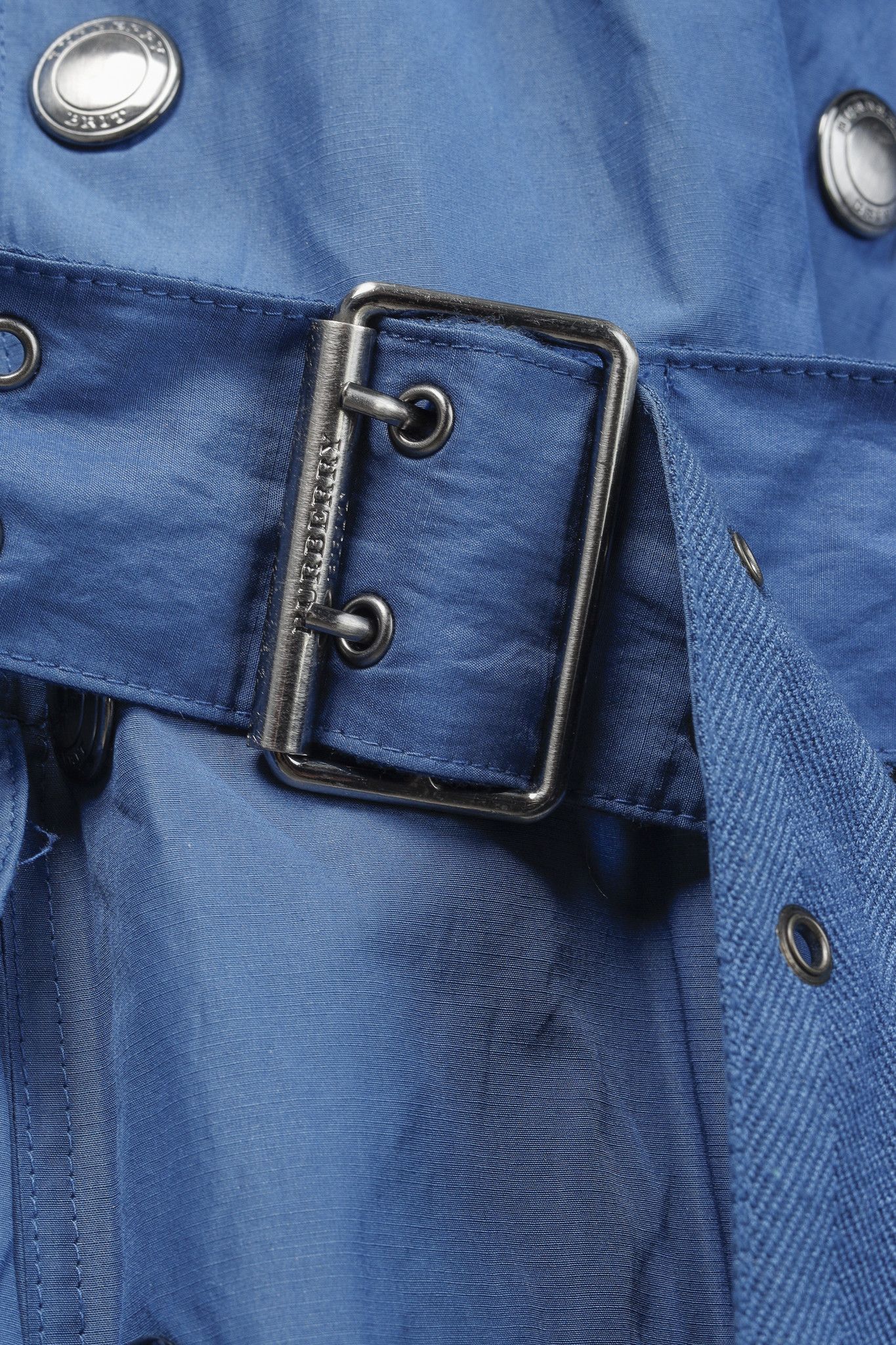 Burberry Burberry Brit Blue Double-Breasted Belted Short Rain Coat Size S / US 4 / IT 40 - 8 Thumbnail