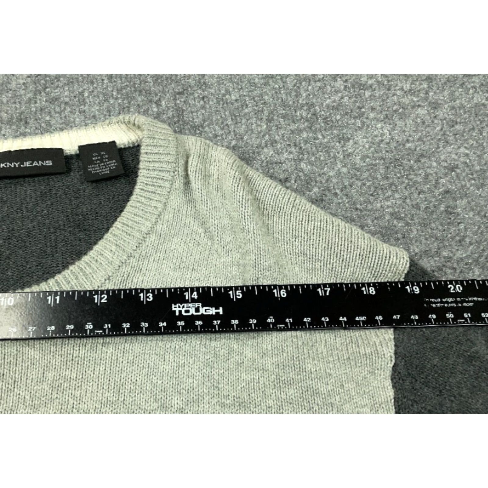 DKNY VINTAGE DKNY Striped Crew Neck Pullover Sweat er Adult XL Gray Cotton Knit 90s Hip Hop Retro Logo - Mens Size US XL / EU 56 / 4 - 6 Thumbnail