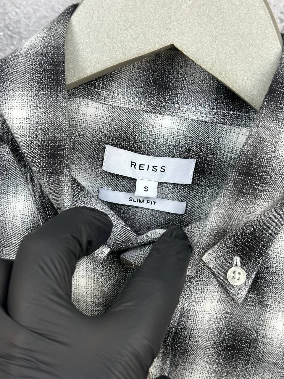 Reiss REISS Firenze Blurred Check Print Slim Fit Sport Shirt Size US S / EU 44-46 / 1 - 10 Thumbnail