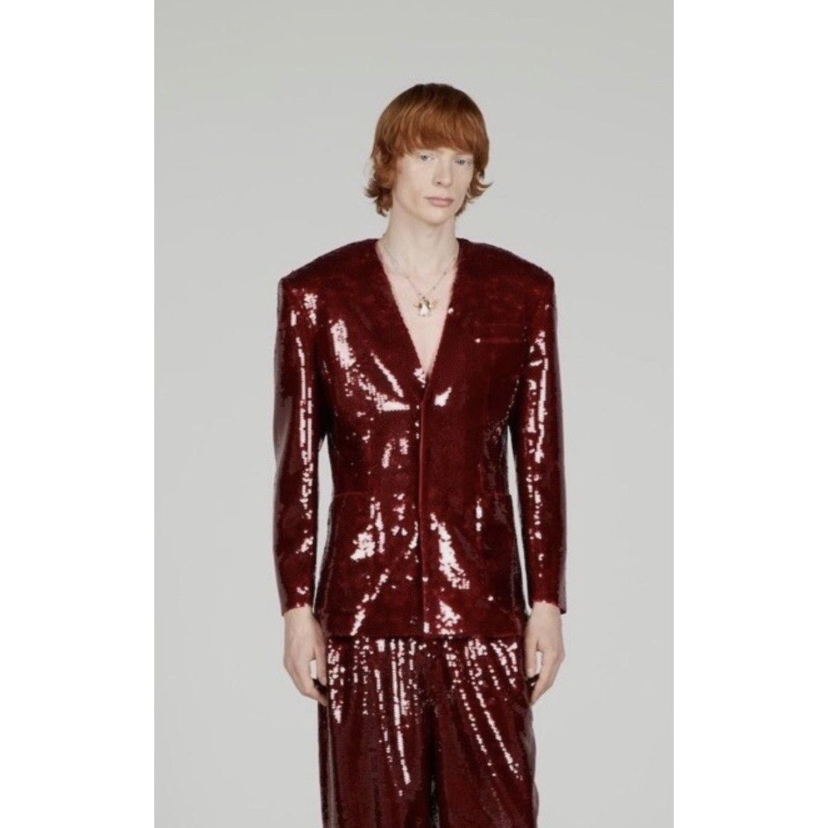 Gucci Fully Sequin Jacket Size IT 46 Slim Red Blazer Size US S / EU 44-46 / 1 - 2 Thumbnail