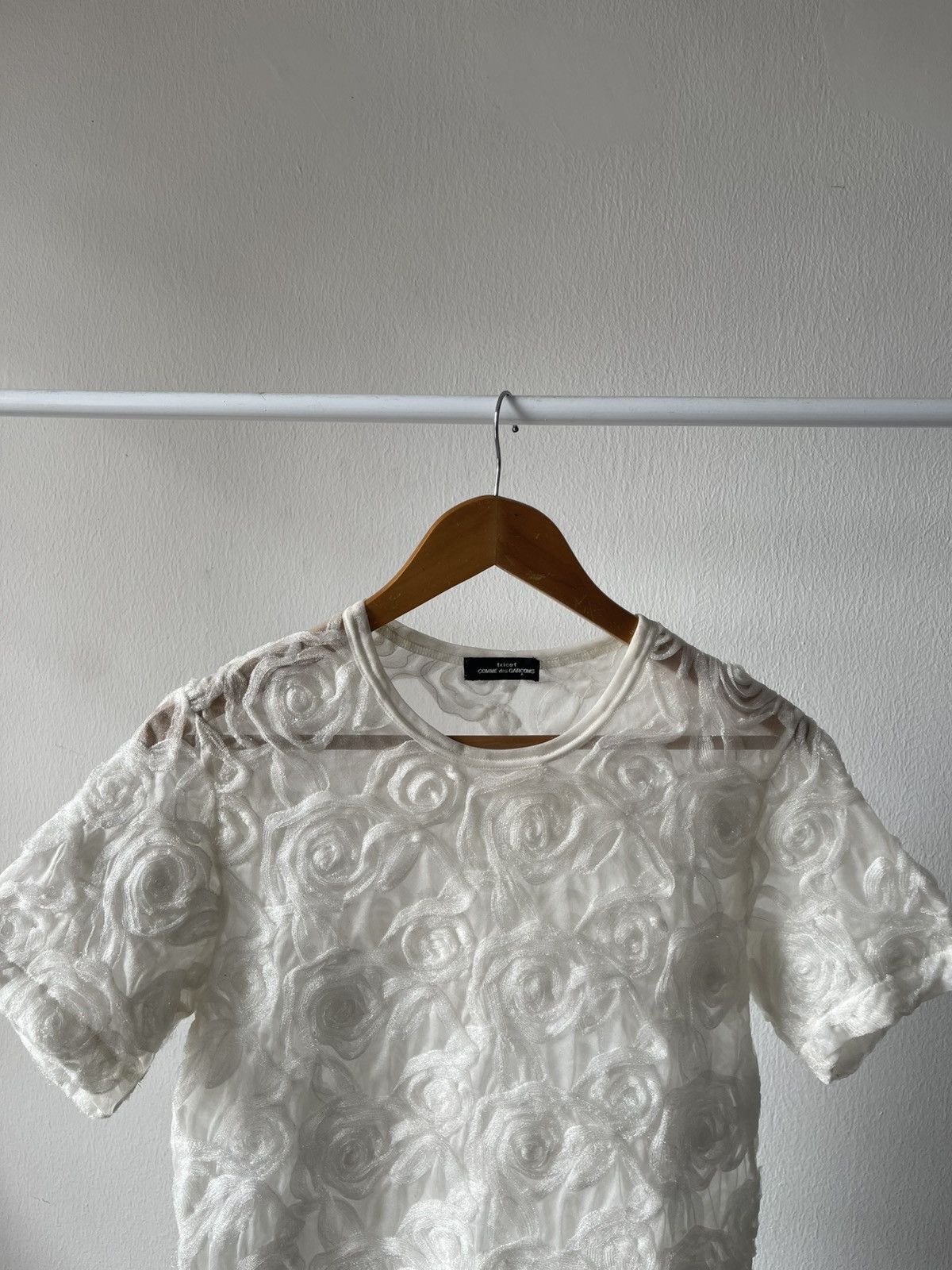 Comme des Garcons × Rei Kawakubo × Tricot Comme des Garcons 1990 Comme Des Garcons Flower Art Shirt Size S / US 4 / IT 40 - 3 Thumbnail