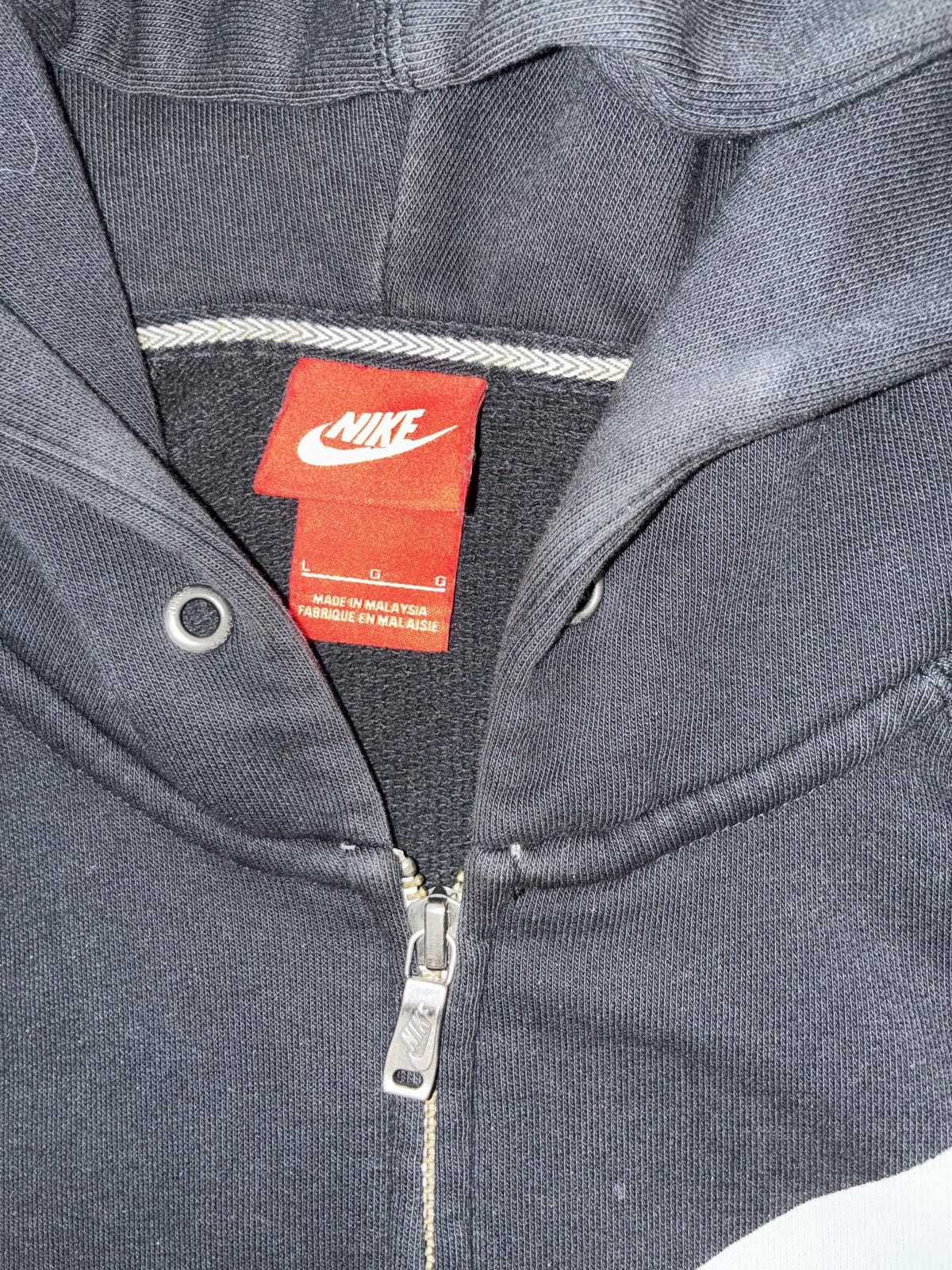 Nike Vintage Y2K Nike Spellout Big Swoosh Zip-Up Hoodie Black Size L / US 10 / IT 46 - 5 Thumbnail