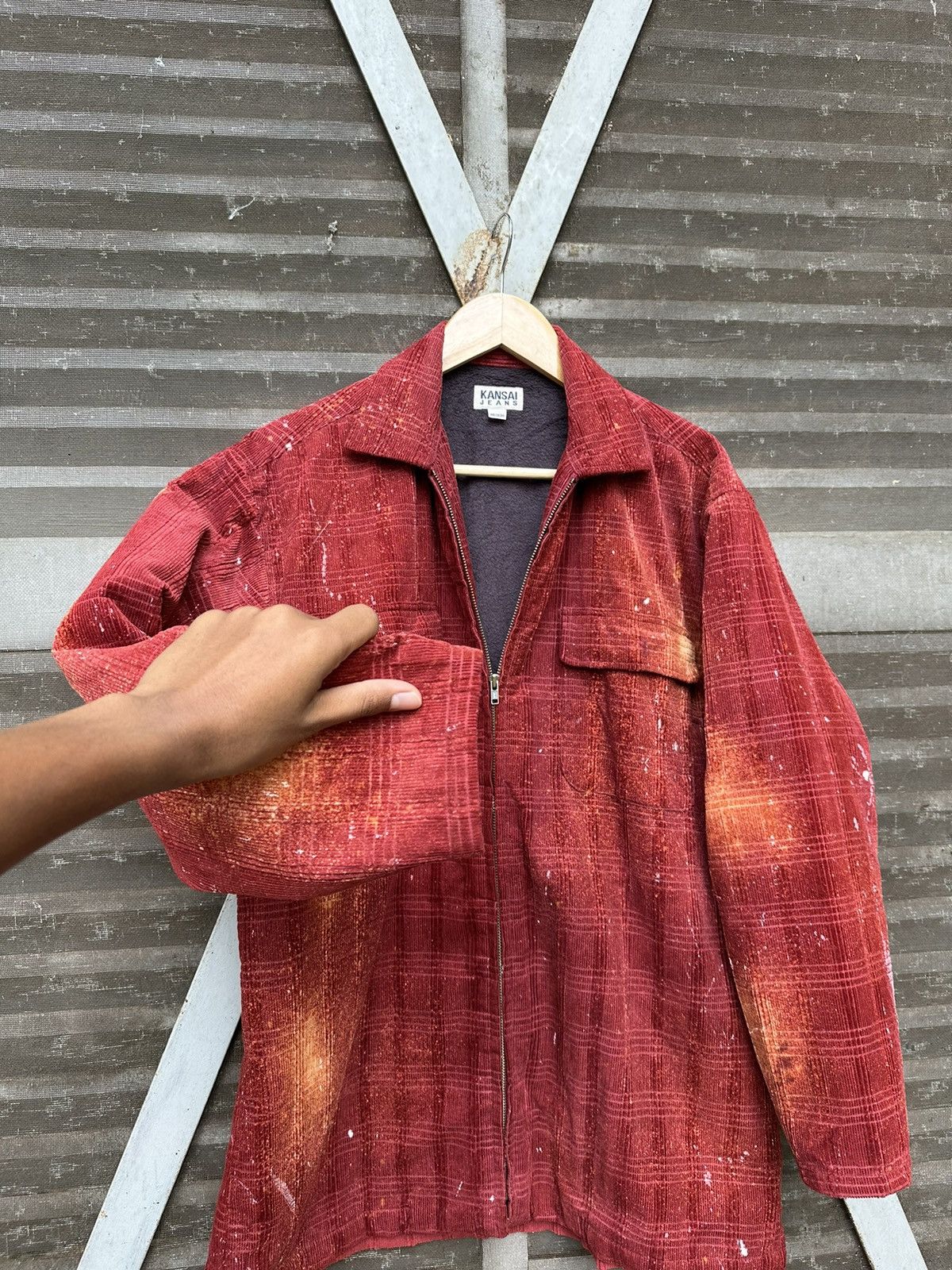 Kansai Yamamoto 👹Kansai Yamamoto Paint Splatter Corduroy Jacket Size US L / EU 52-54 / 3 - 10 Thumbnail