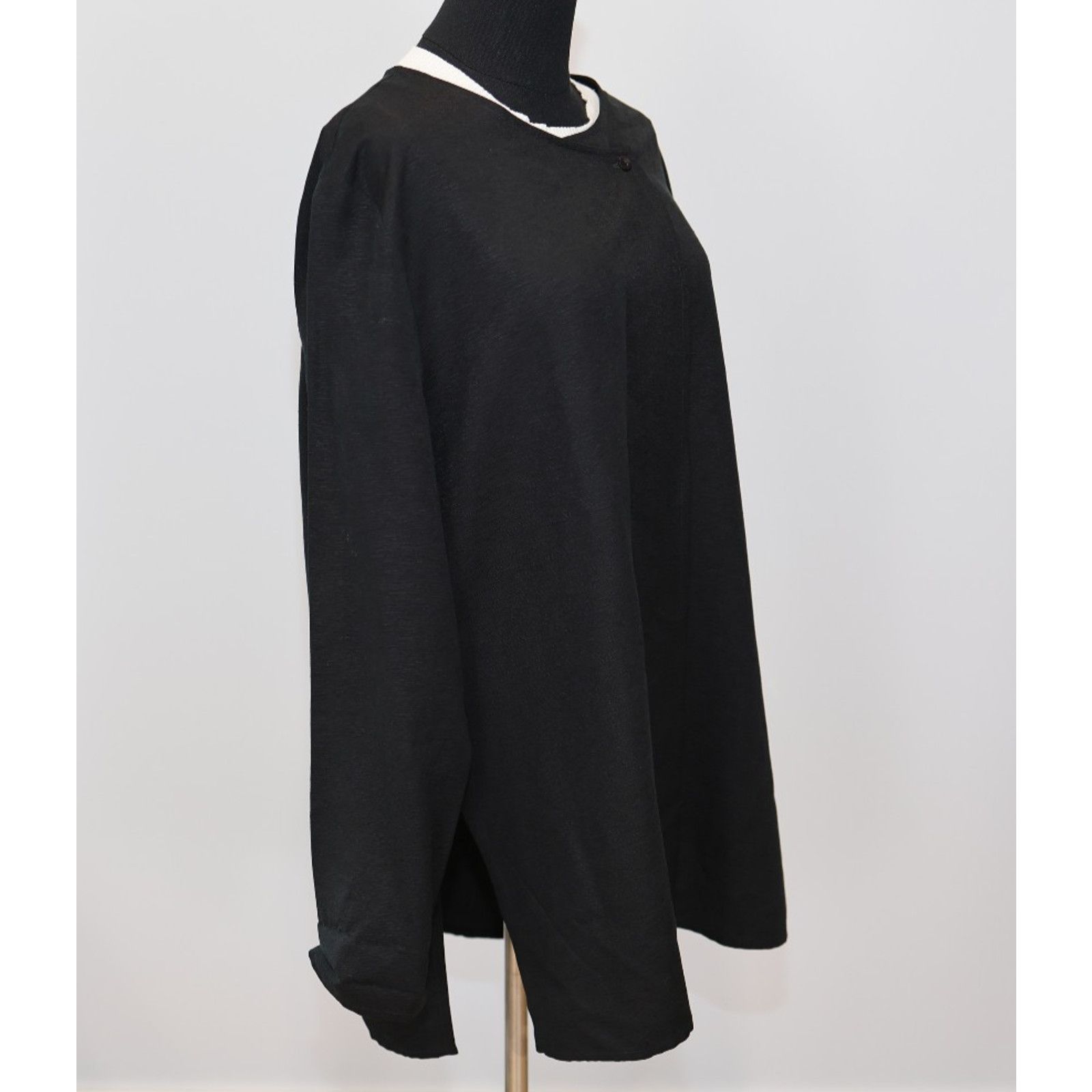 Eileen Fisher EILEEN FISHER Silk Georgette Crepe One Button Jacket Size L Size L / US 10 / IT 46 - 6 Thumbnail