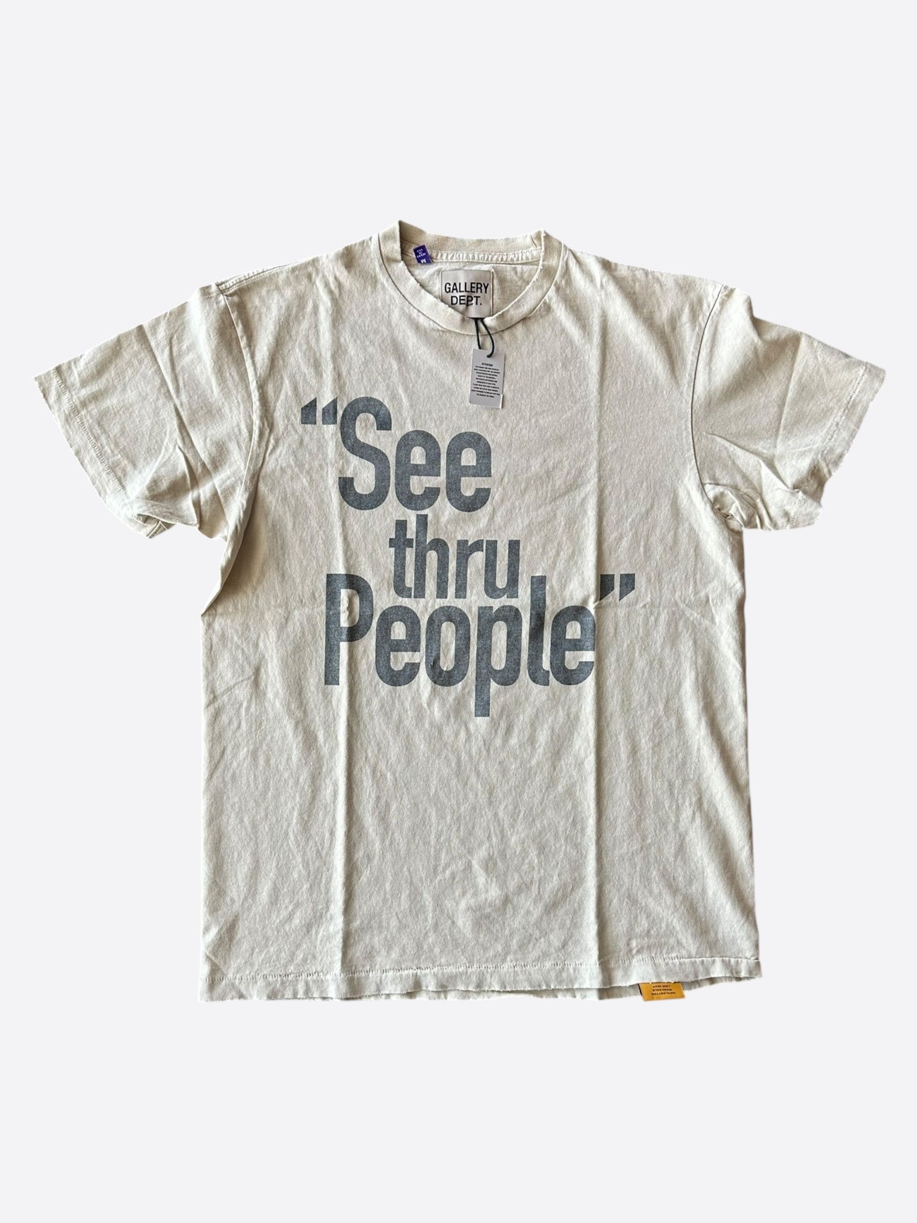 Gallery Dept. Gallery Dept Antique White & Black See Thru People T-Shirt Size US M / EU 48-50 / 2 - 1 Thumbnail