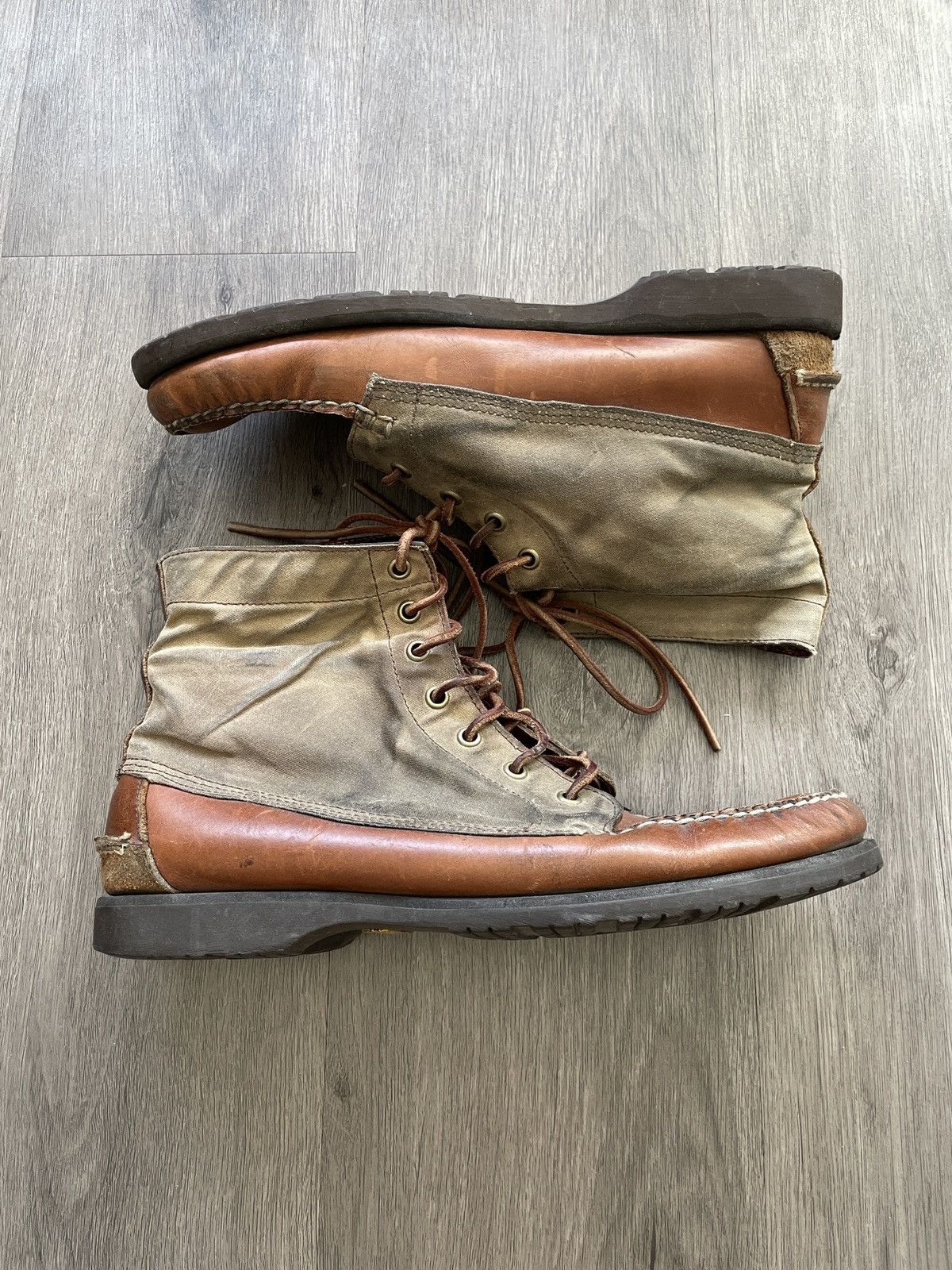 Sebago Sebago x Vane “Leather Canvas” Lace-up Boots (Sz.10) Size US 10 / EU 43 - 1 Thumbnail