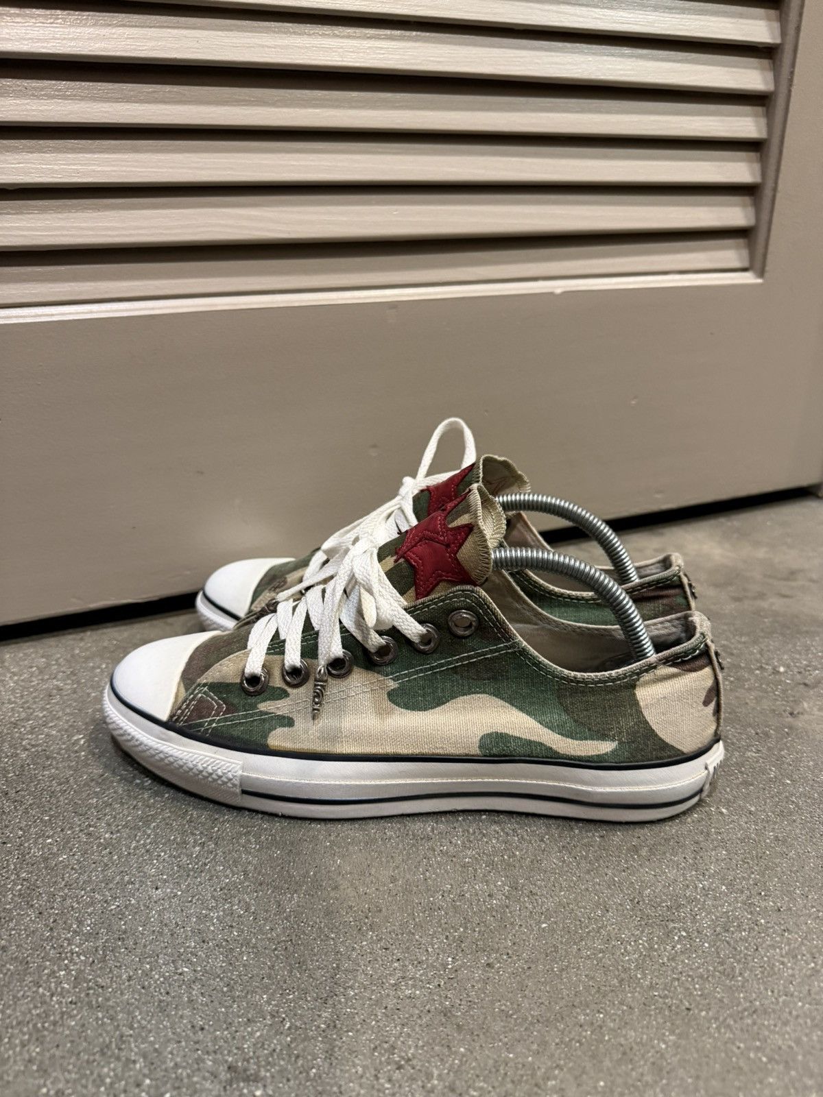 Chrome Hearts CH Star Patched Camo Canvas Converse Lowtop Sneakers 8 Size US 8.5 / EU 41-42 - 4 Thumbnail