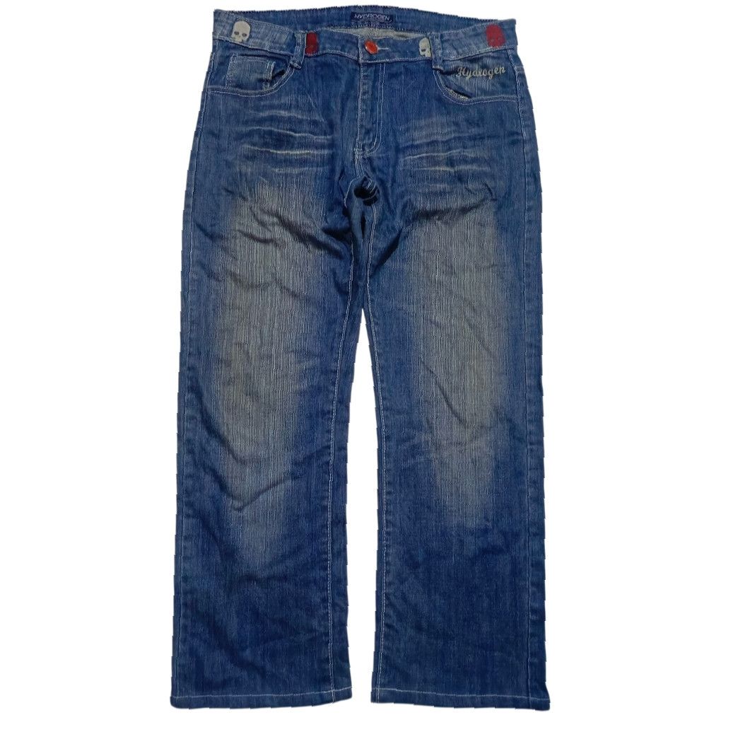 Hysteric Glamour Hydrogen Distressed Skulls Denim Pants Size US 34 / EU 50 - 2 Thumbnail