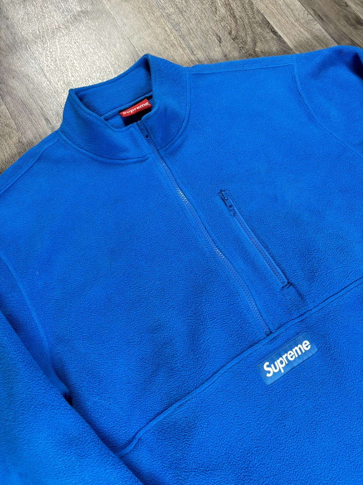 Supreme Supreme Polartec Half Zip Pullover Blue Size US XL / EU 56 / 4 - 3 Thumbnail