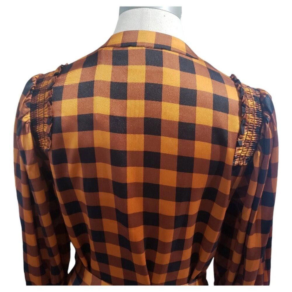 Scotch & Soda CT1945 Scotch & Soda NWT Copper & Black Checkered Dress S Size S / US 4 / IT 40 - 7 Thumbnail