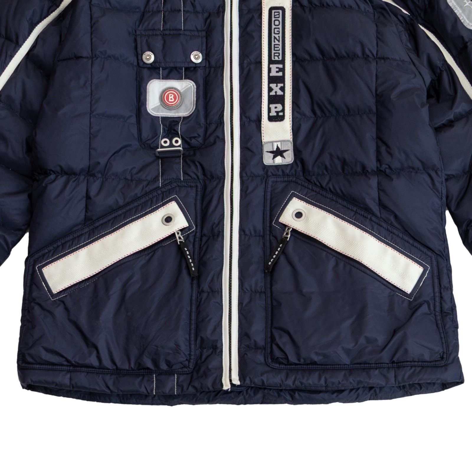 Bogner Bogner EXP Mens Ski Jacket Navy Down Puffer Hooded Sami SZ L Size US L / EU 52-54 / 3 - 6 Thumbnail