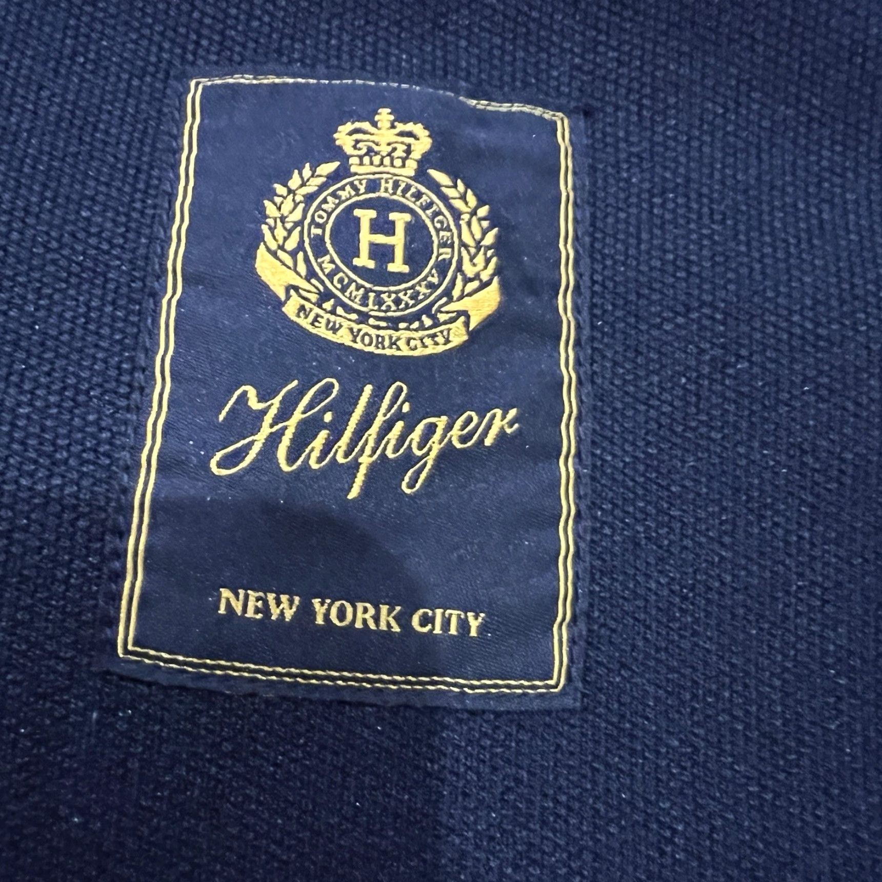 Tommy Hilfiger Tommy Hilfiger Knit Blazer Men’s 2XL Navy Blue Elbow Patch Size 48R - 7 Thumbnail