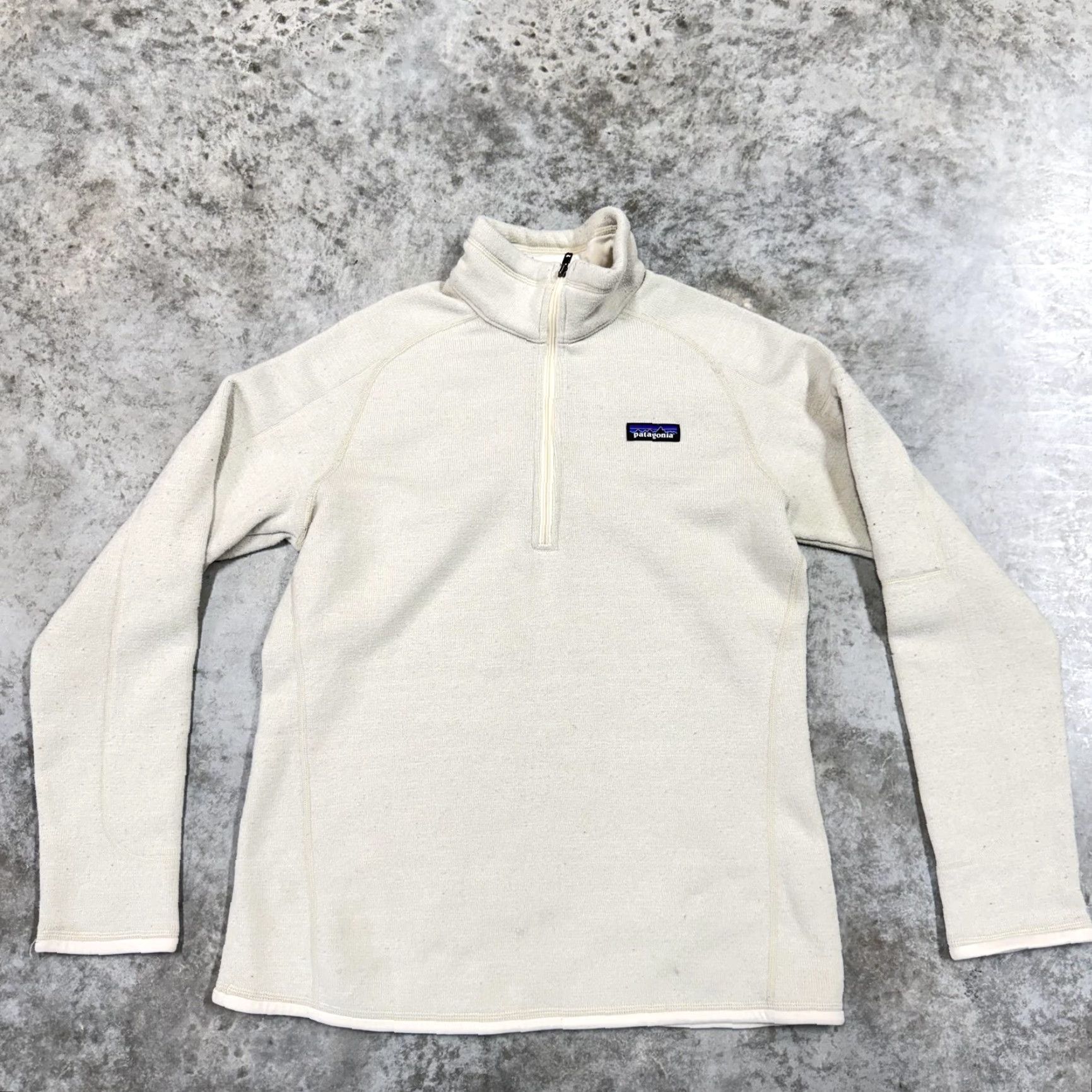 Patagonia Patagonia Sweater Womens Large White Fleece 1/4 Zip Mock Neck Pullover Top Size L / US 10 / IT 46 - 2 Thumbnail