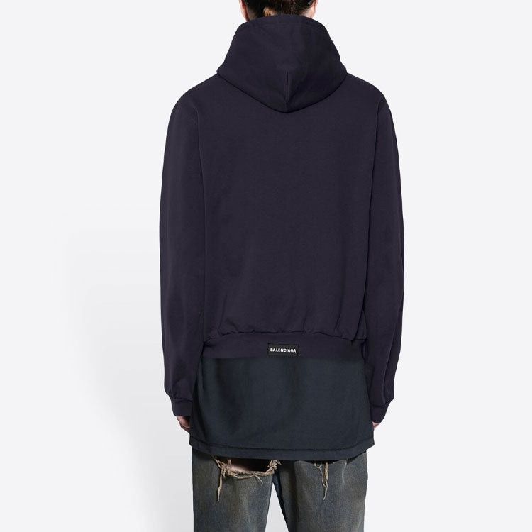 Balenciaga o1w1db10825 Tab Worn-Out Zip-Up Hoodie in Black Size US M / EU 48-50 / 2 - 4 Thumbnail