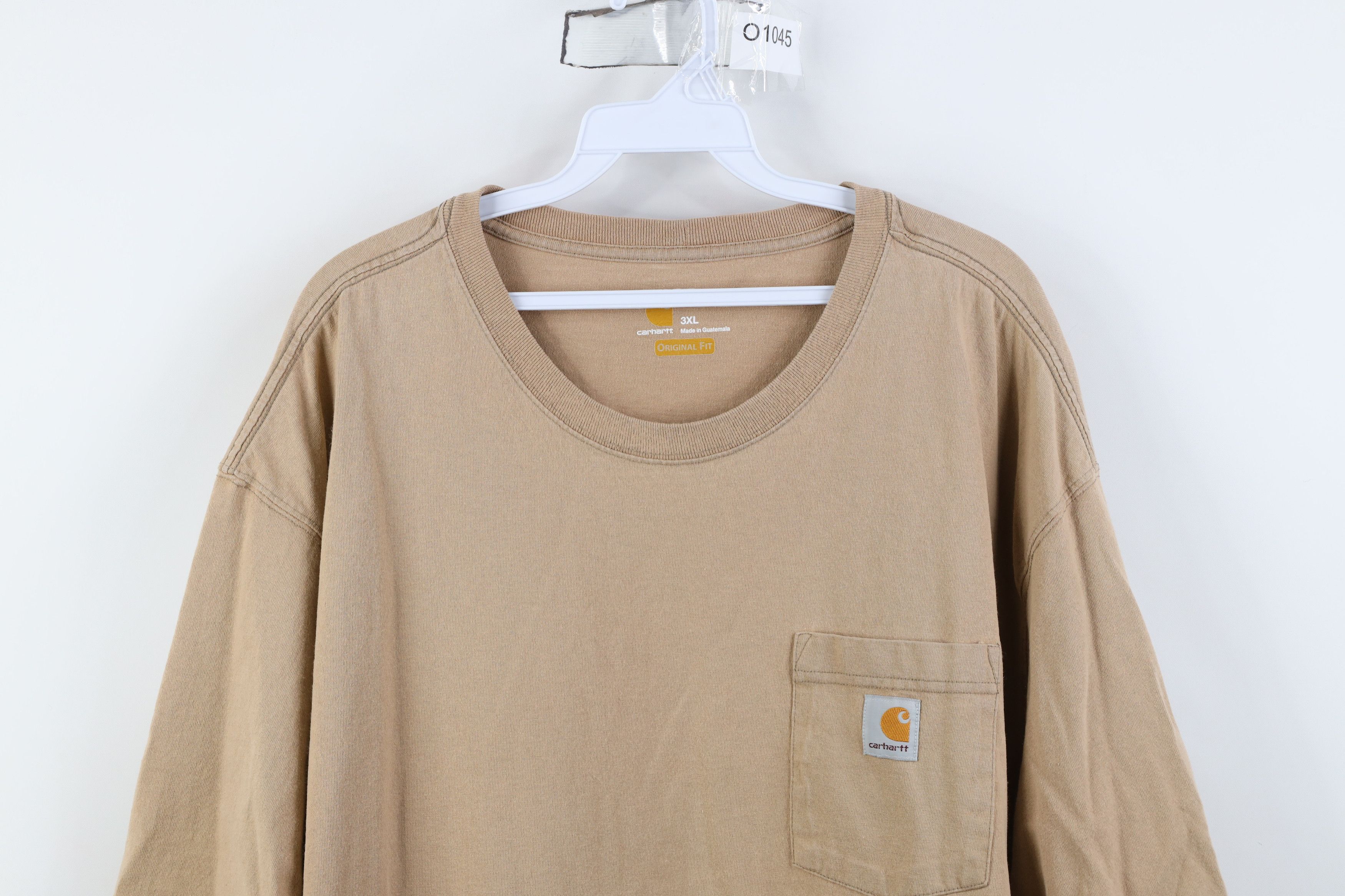 Carhartt Vintage Y2K Carhartt Pocket T-Shirt Beige Khaki Tan Size US XXL / EU 58 / 5 - 2 Thumbnail