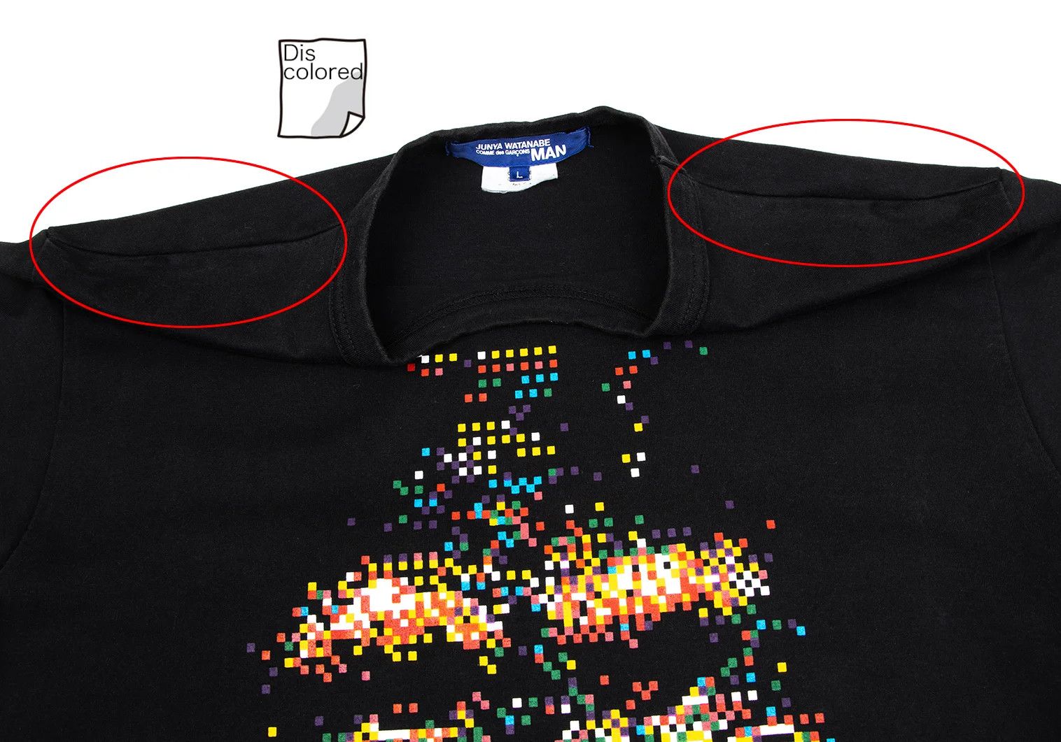 Junya Watanabe Mosaic Print T-Shirt in Black, Size L Size US L / EU 52-54 / 3 - 5 Thumbnail