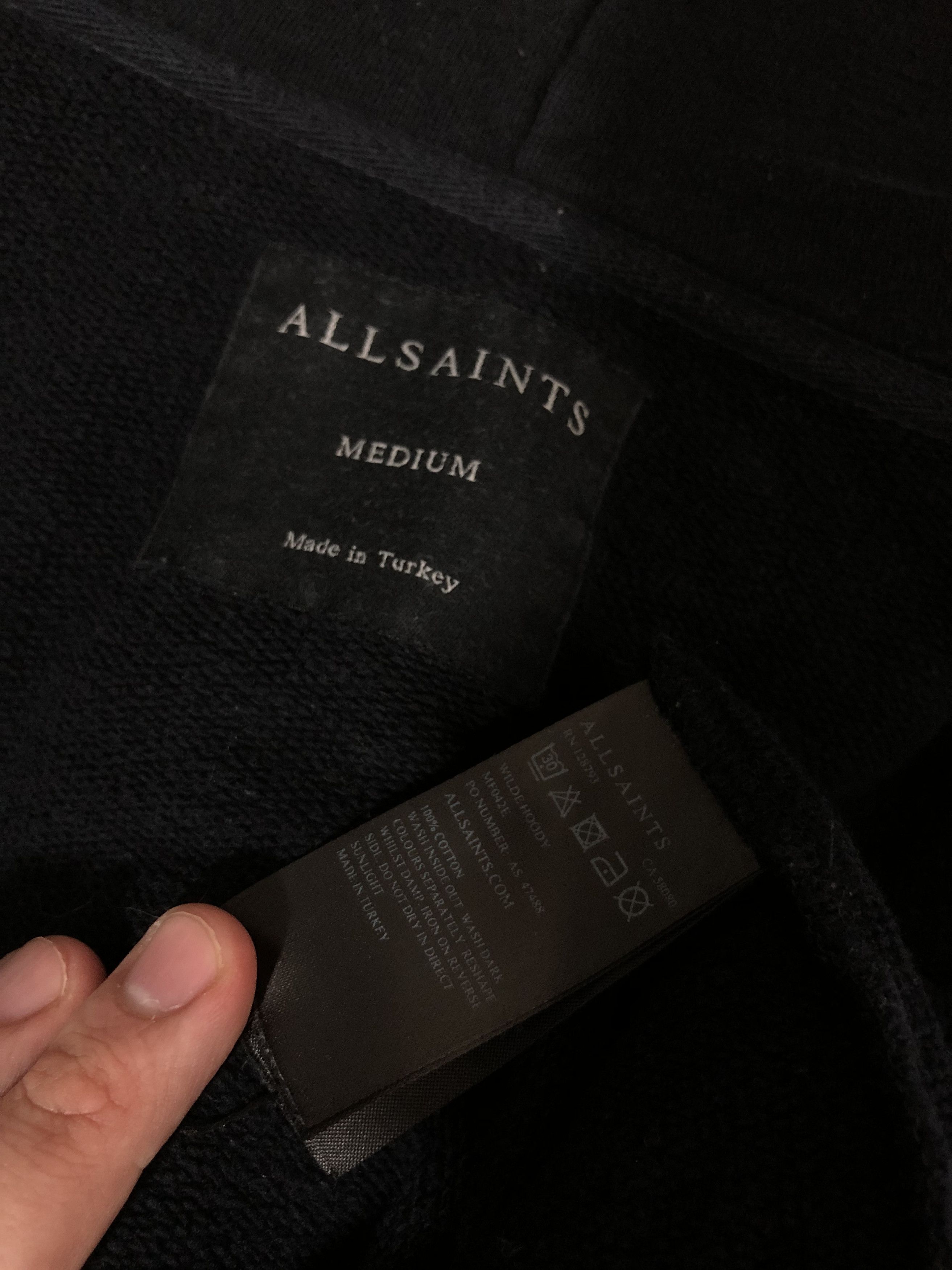 Allsaints Allsaints Zip Hoodie Wilde Hoody Dark Blue size M Size US M / EU 48-50 / 2 - 9 Thumbnail