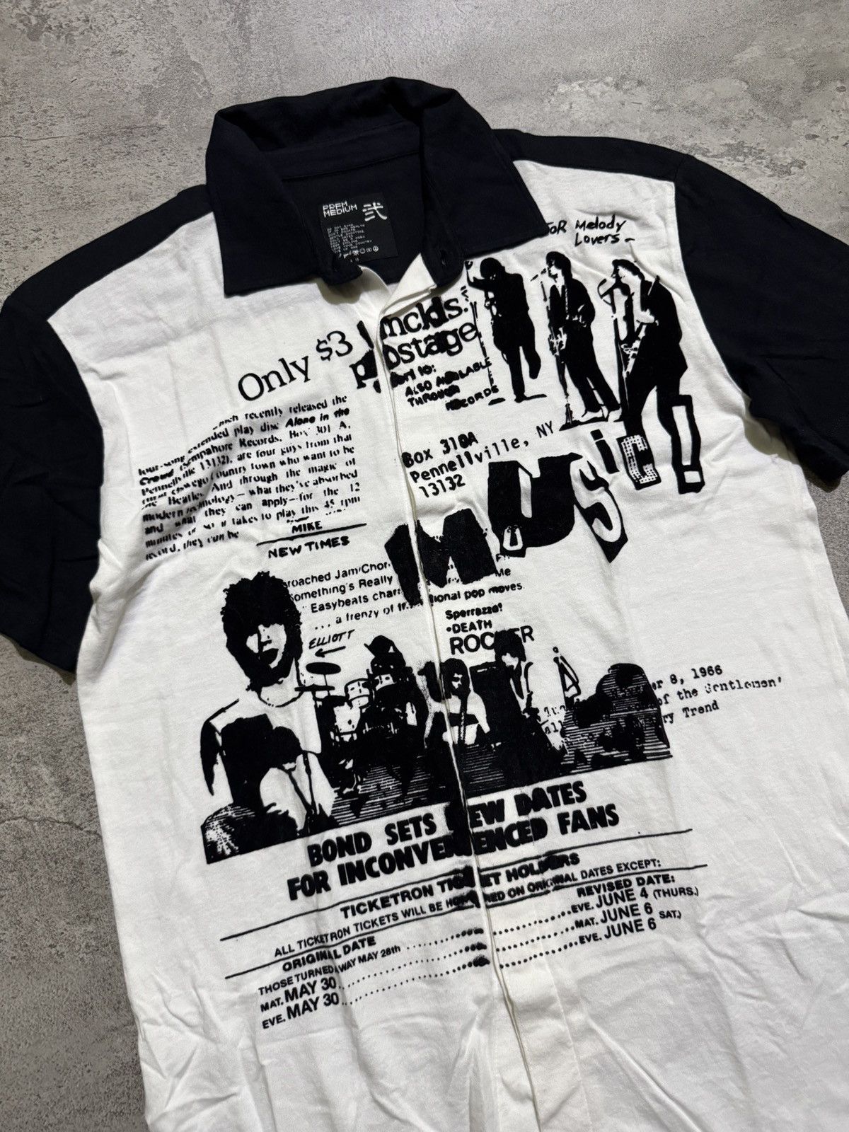 PPFM SS2009 PPFM Grapich Music Polo Shirt Size US M / EU 48-50 / 2 - 2 Thumbnail
