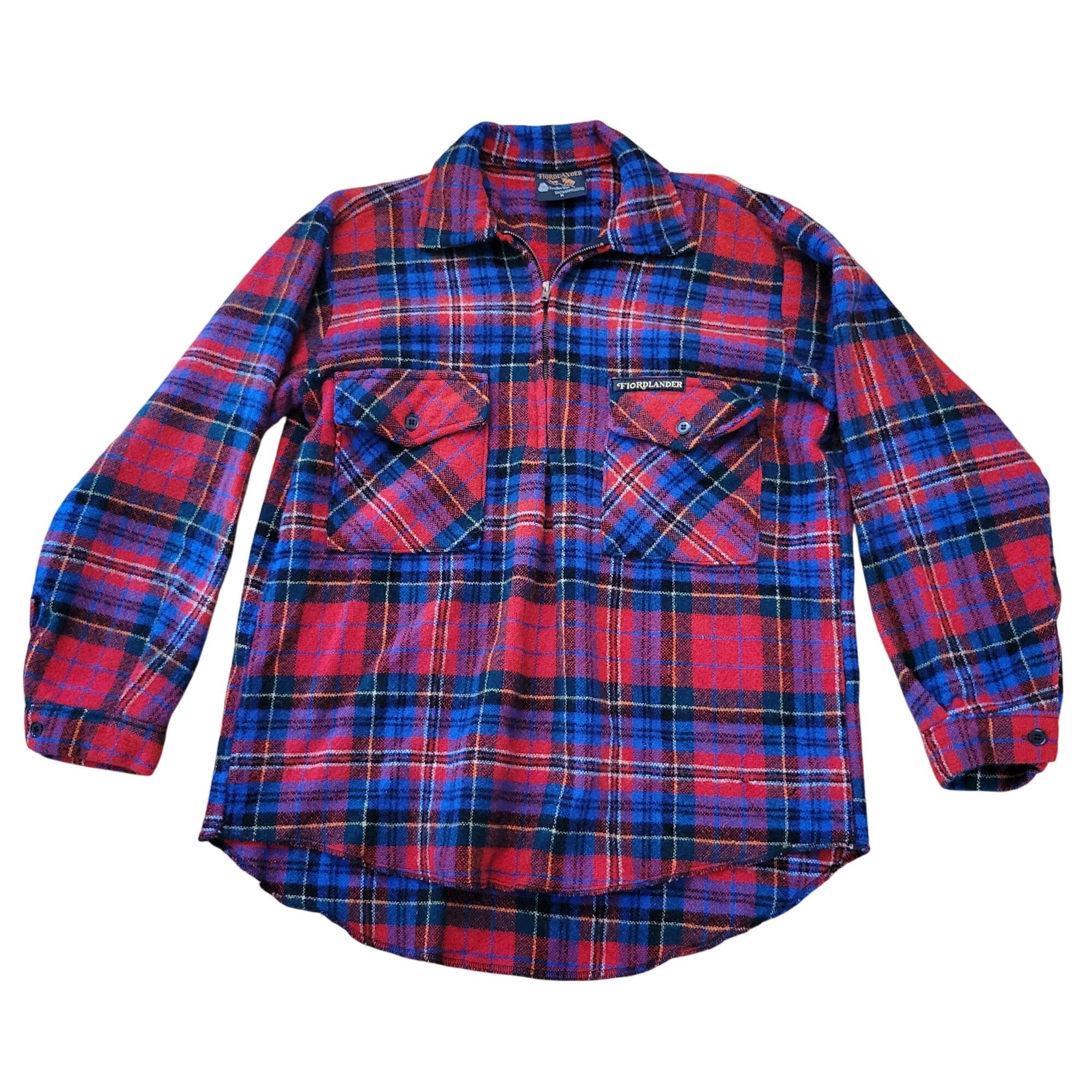 Vintage Vintage Fiordivander Red Blue Plaid Pure Wool Showerproofed Size M / US 6-8 / IT 42-44 - 1 Thumbnail