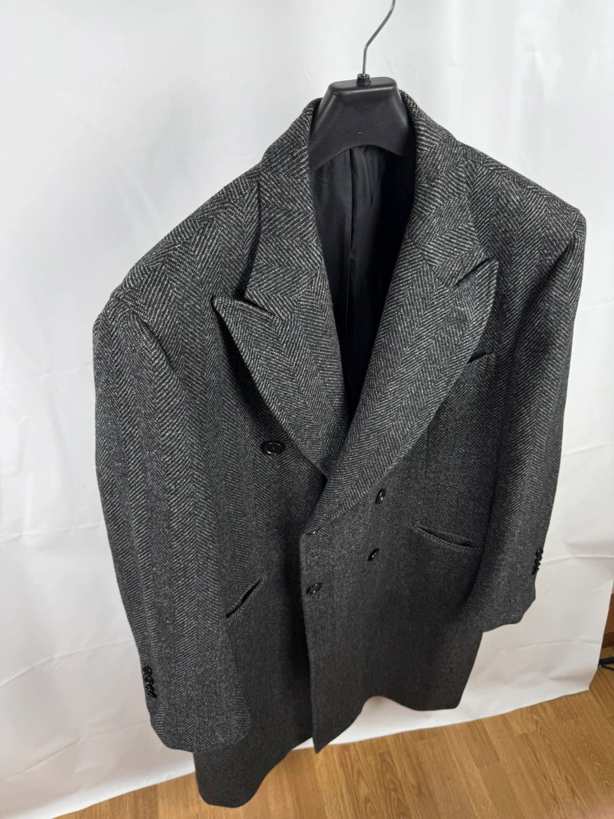 Other Saman Amel Drop 7 Coat Herringbone Wool Double Breasted Size US L / EU 52-54 / 3 - 4 Thumbnail