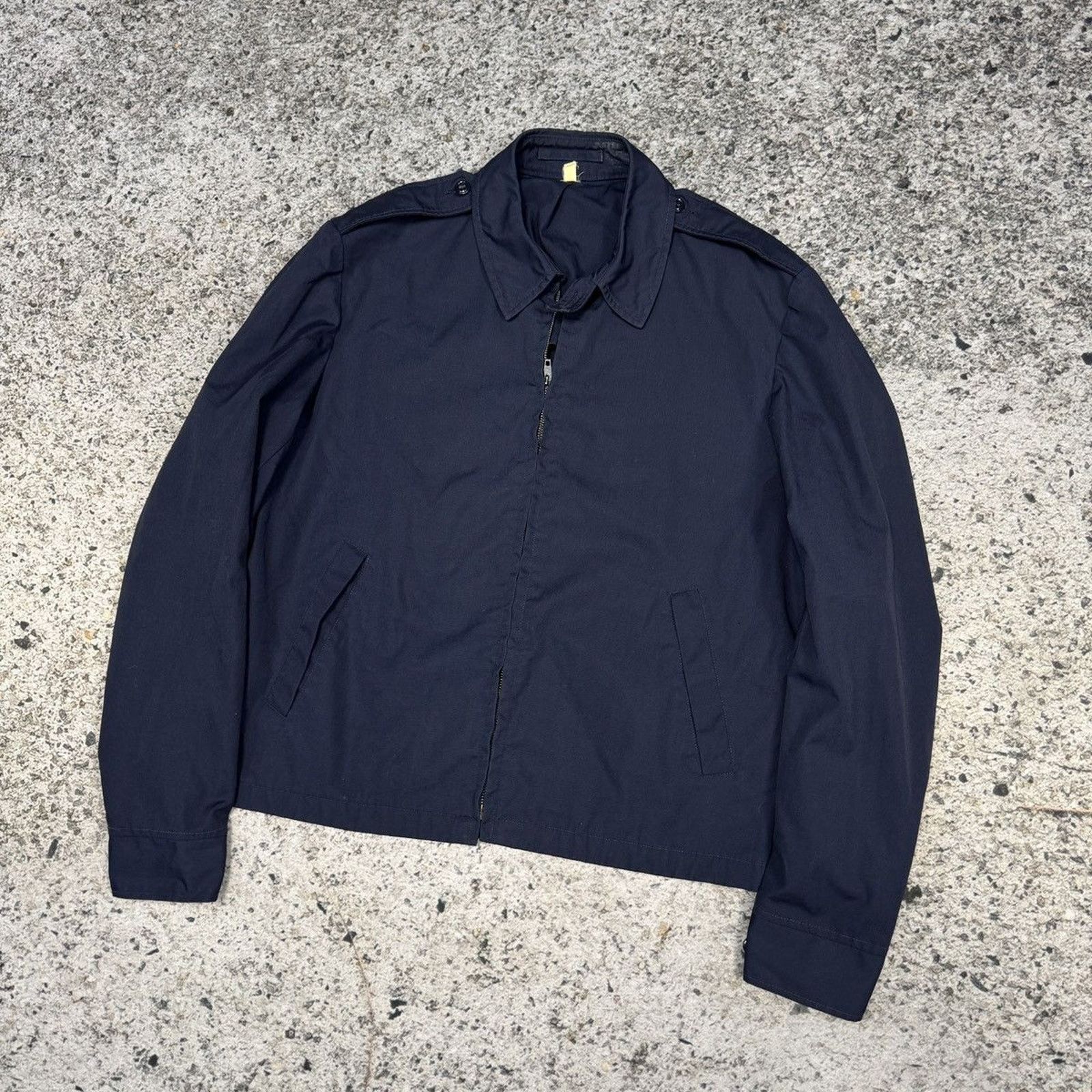 Vintage Vintage Faded Navy Blue Zip Up Work Jacket ERD Grunge Chrome Size US L / EU 52-54 / 3 - 7 Thumbnail