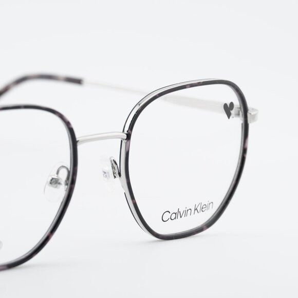Calvin Klein Calvin Klein CK24113 025 Eyeglasses Grey/Havana 50mm Square Size ONE SIZE - 7 Thumbnail