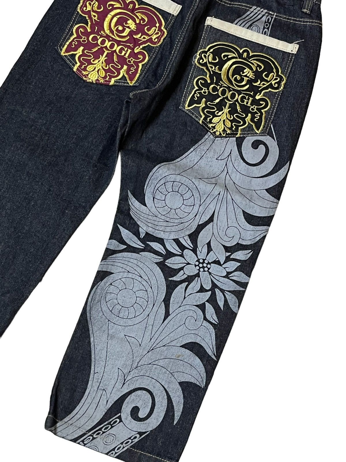 Coogi SICK🔥COOGI AUSTRALIA PRINTED/EMBROIDERY BAGGY JEANS Size US 34 / EU 50 - 8 Thumbnail