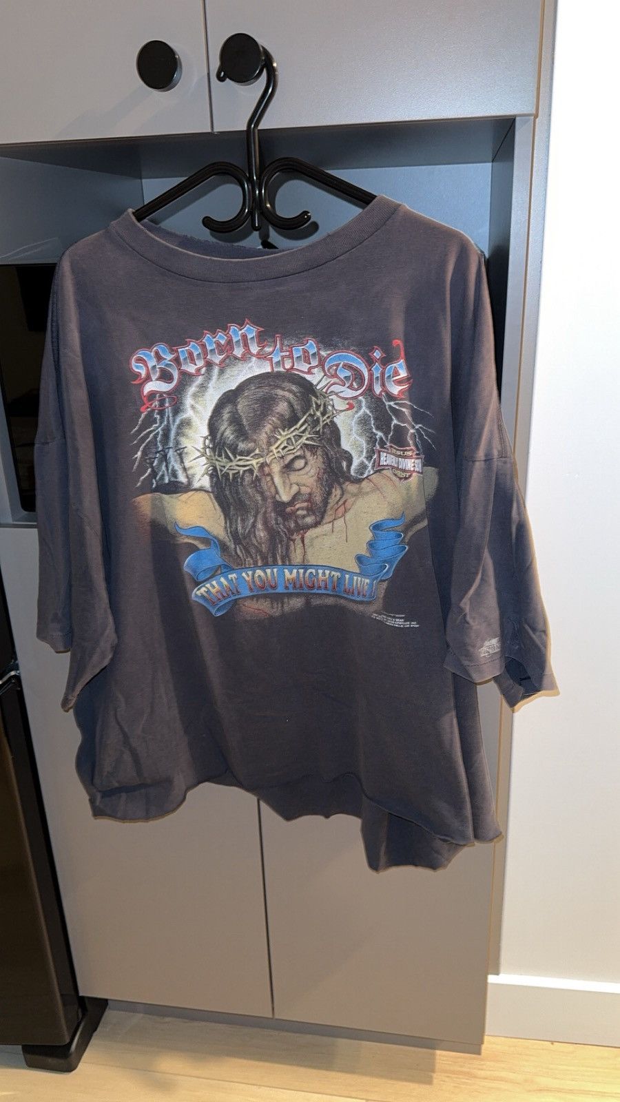 Harley Davidson 1991 Jesus Born to Die Tee Size US XXL / EU 58 / 5 - 1 Thumbnail