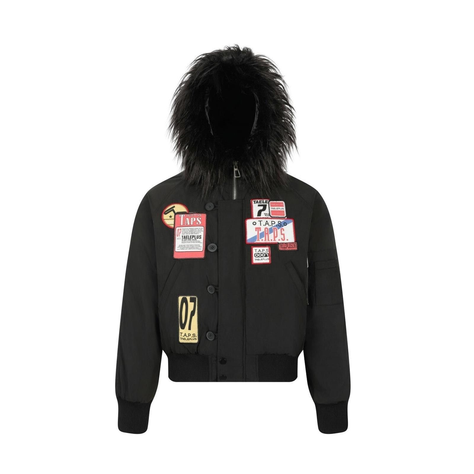 Japanese Brand Faux Fur Collar Patchwork Bomber Jackets Size US M / EU 48-50 / 2 - 3 Thumbnail