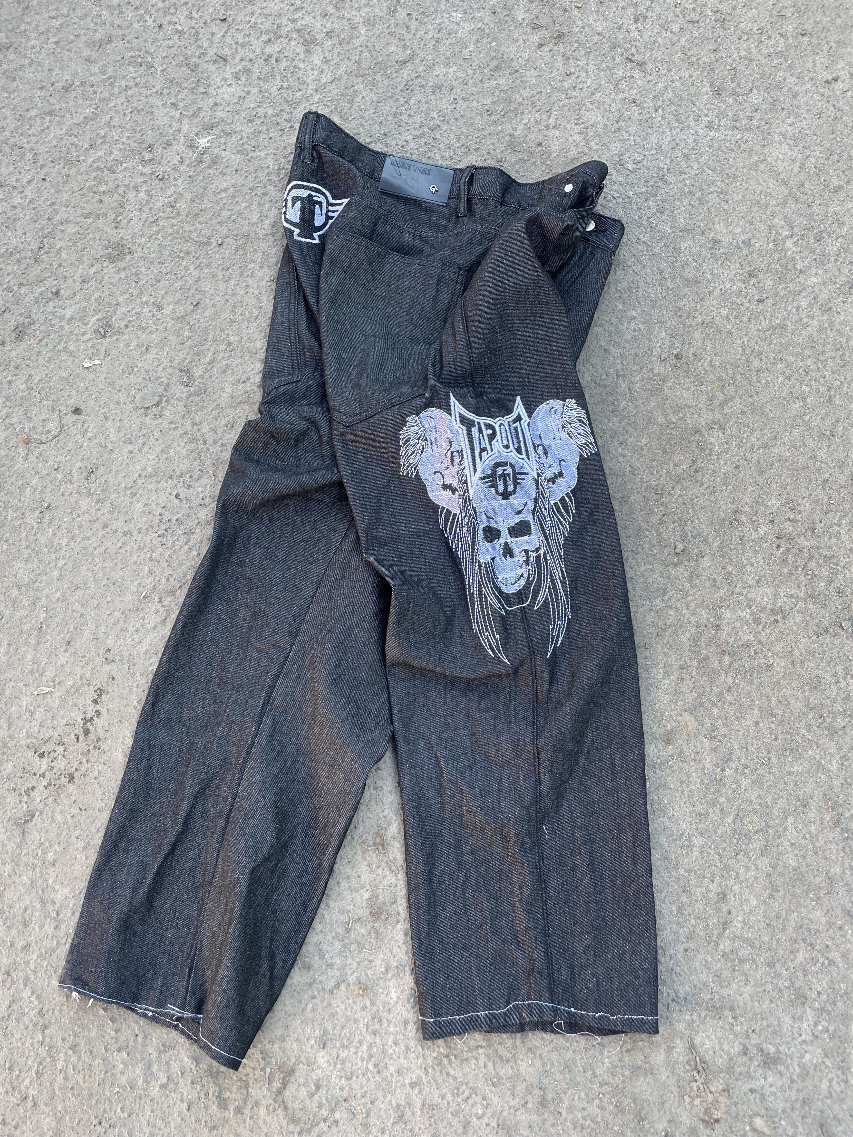 Vintage Tapout Embroidered Logo Jeans Size US 38 / EU 54 - 2 Thumbnail
